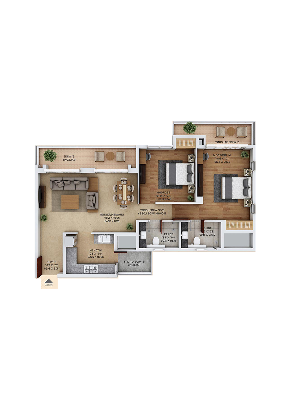 Ace Starlit Tower A2 Unit 6 (Type 2) Floor Plan