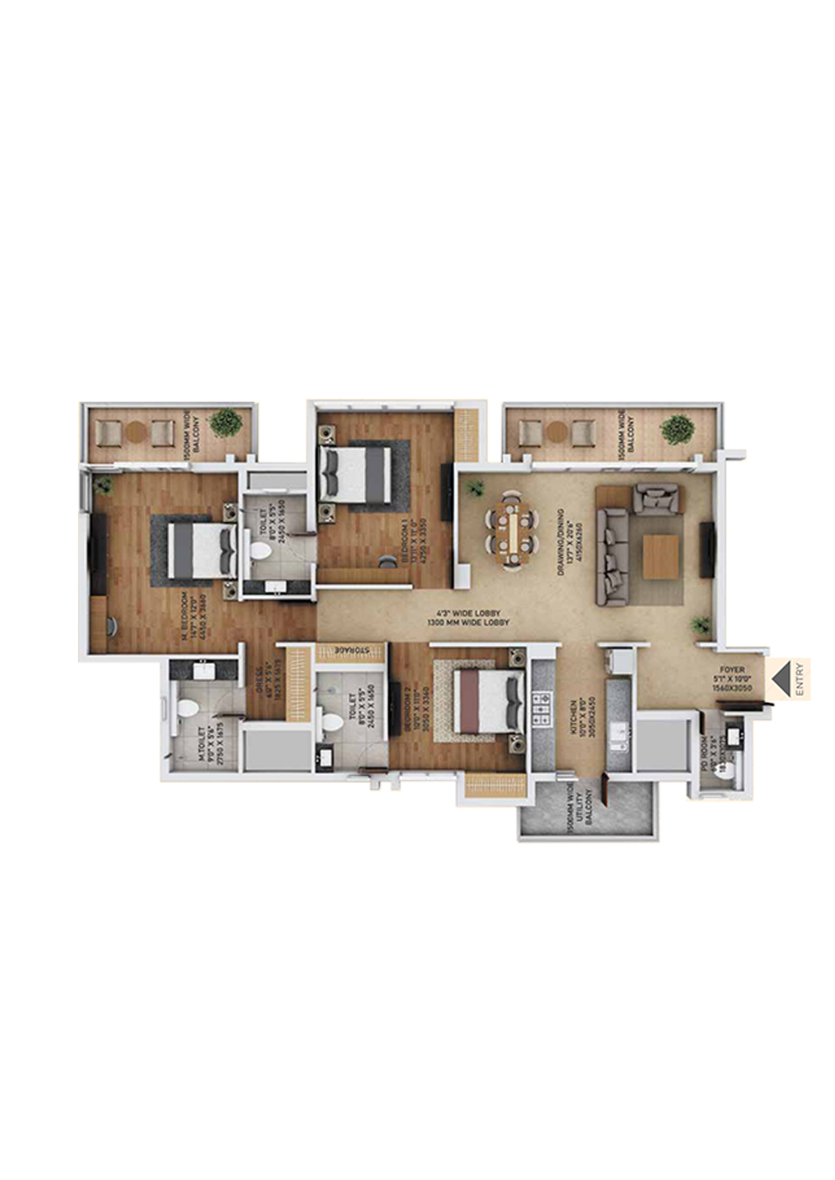 Ace Starlit Tower B2 Unit 2 (Type 2) Floor Plan