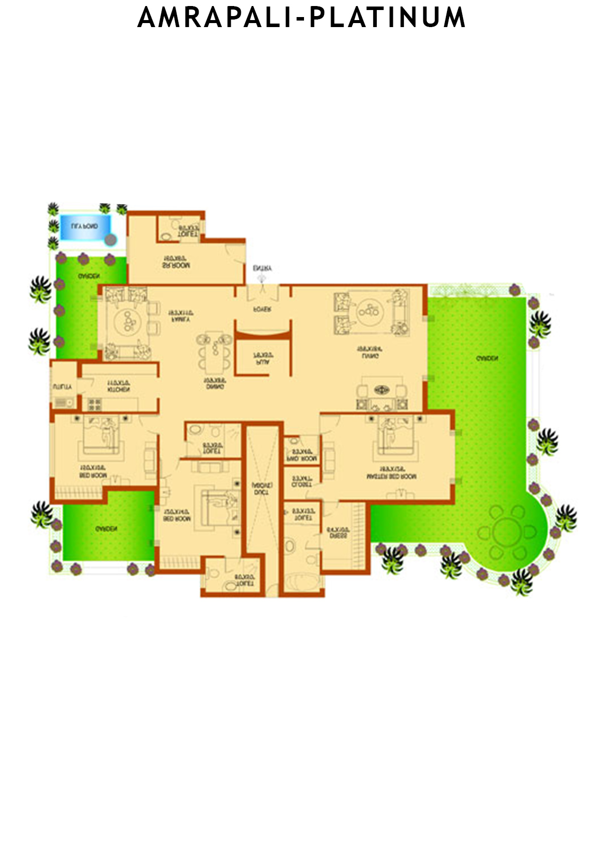 Amrapali Platinum Tower B Unit 4 Floor Plan