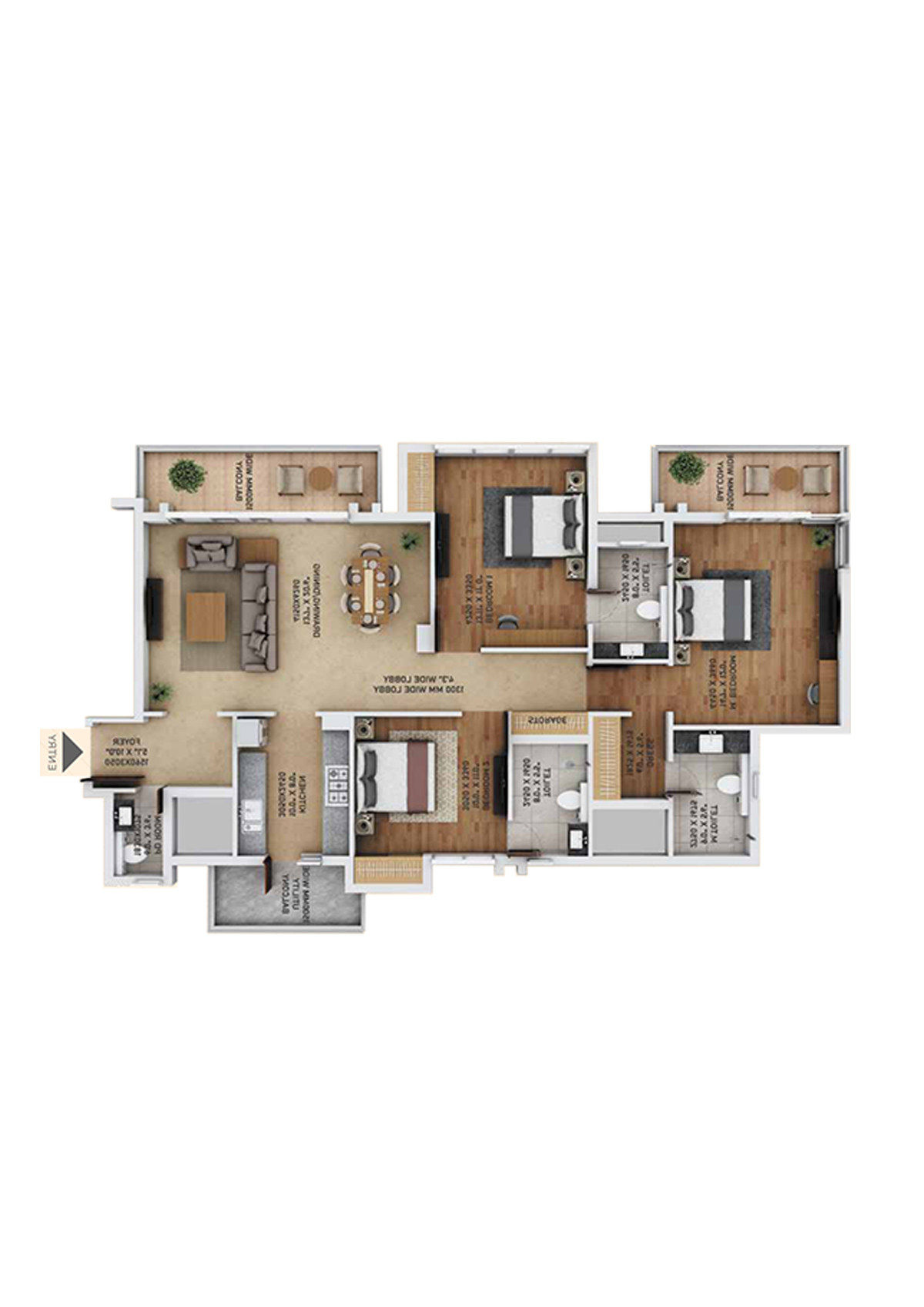 Ace Starlit Tower B3 Unit 4 (Type 2) Floor Plan