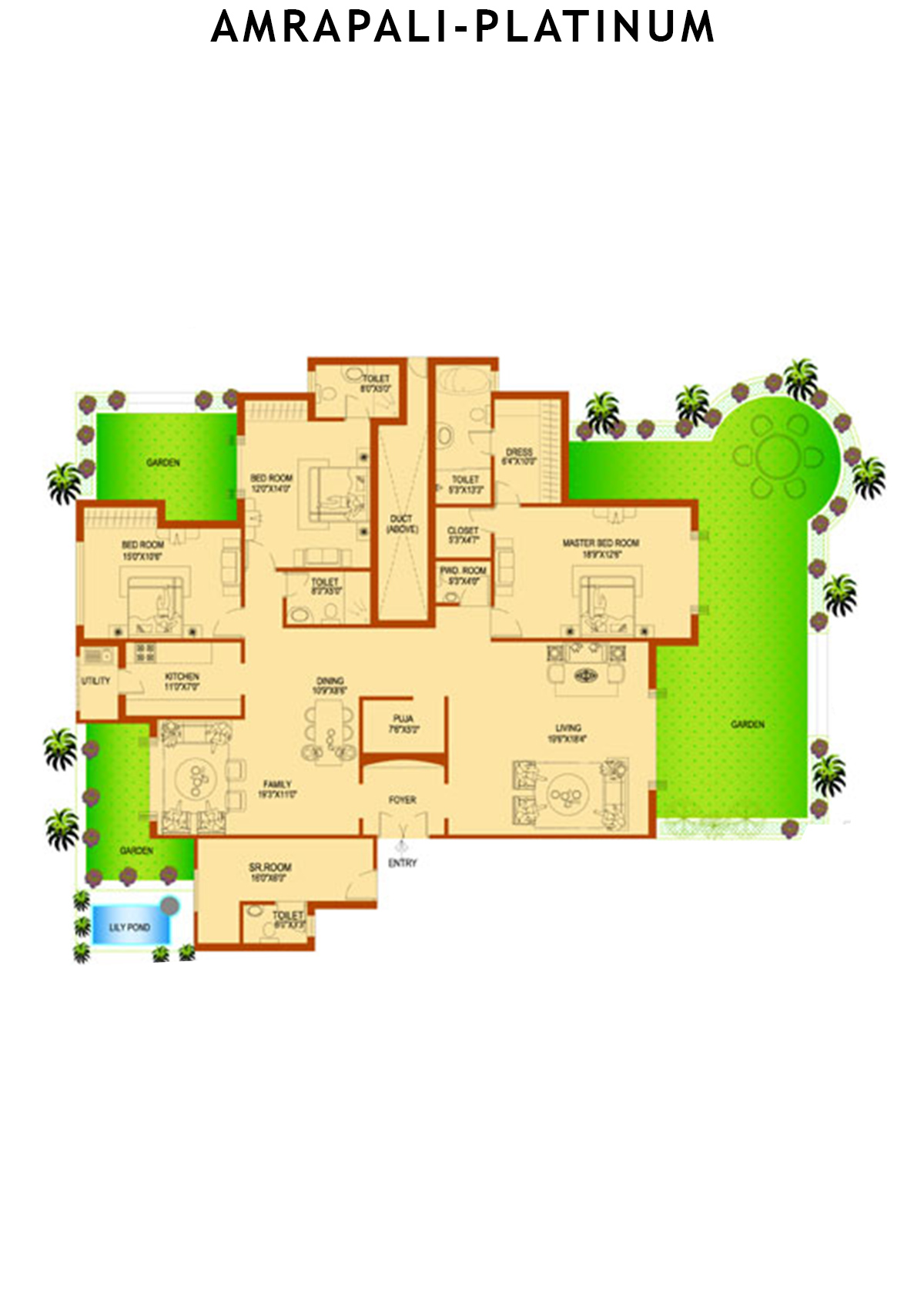Amrapali Platinum Tower B Unit 3 Floor Plan