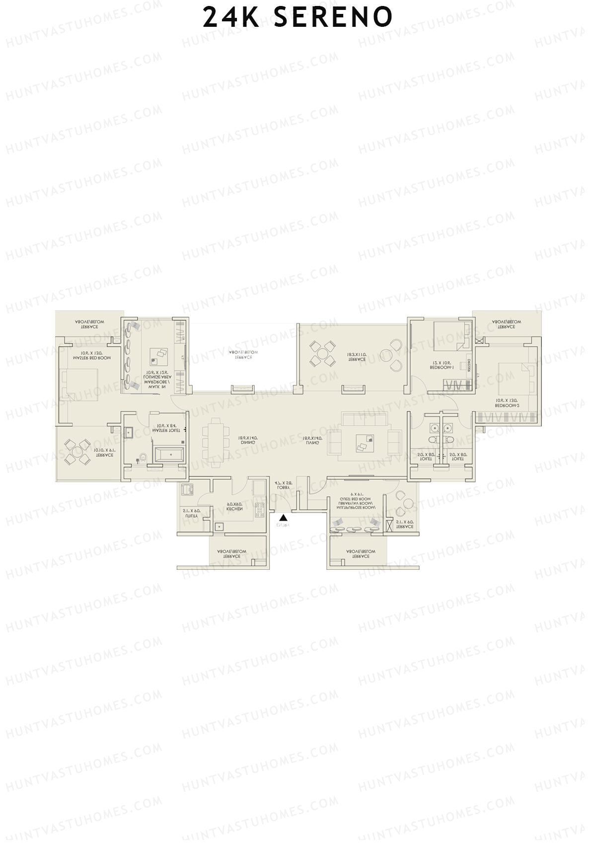 24K Sereno Tower C Unit 2 (Type 1) Floor Plan