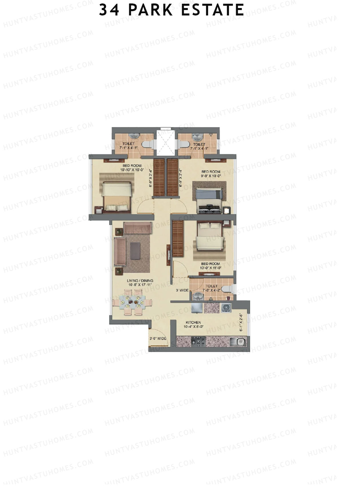 34 Park Estate Wing A Unit 1 Floor Plan