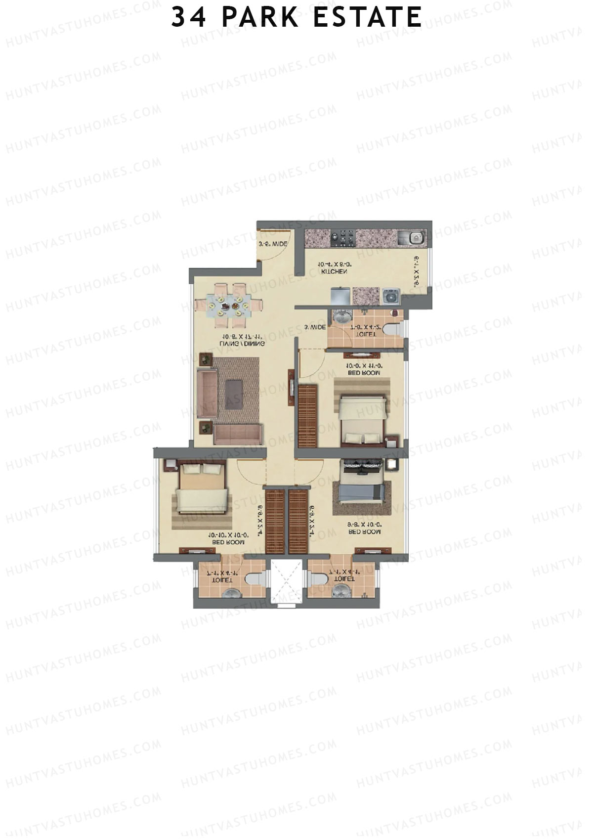 34 Park Estate Wing A Unit 2 Floor Plan