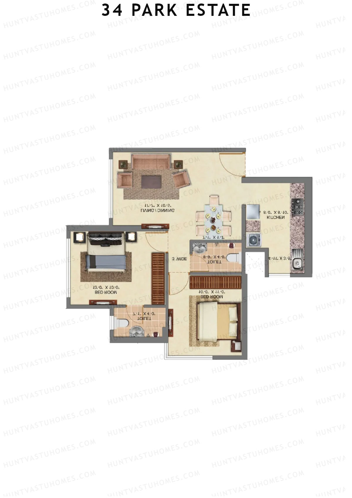 34 Park Estate Wing A Unit 3 Floor Plan