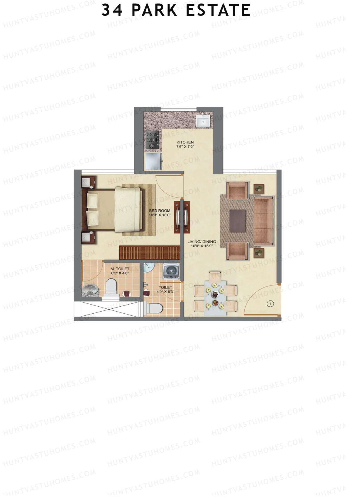 34 Park Estate Wing C Unit 1 Floor Plan