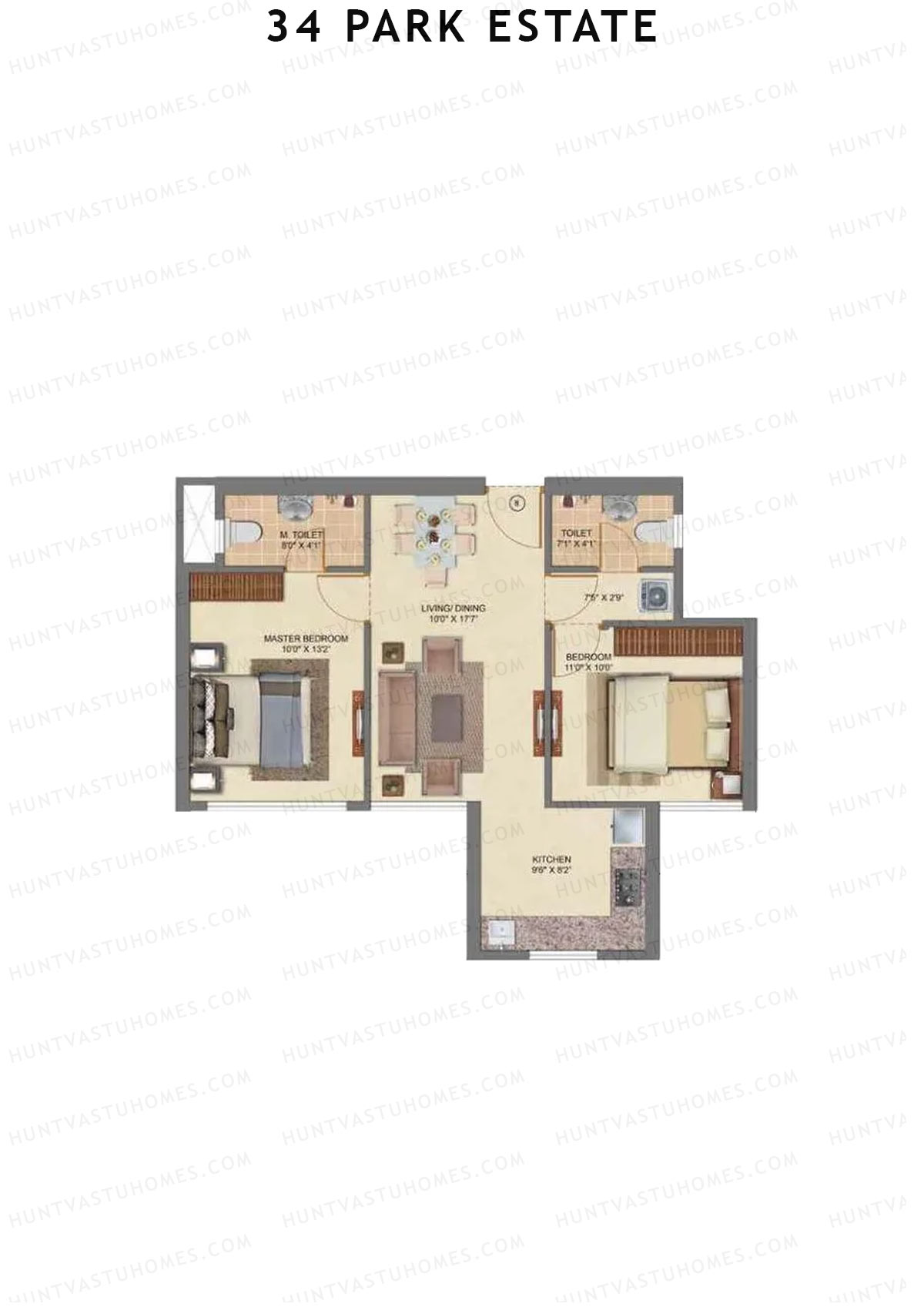 34 Park Estate Wing C Unit 6 Floor Plan