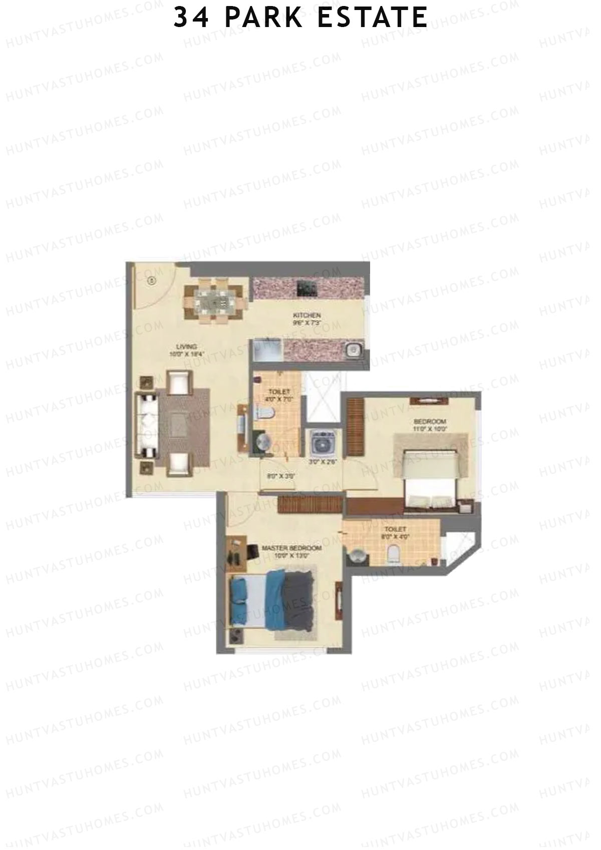 34 Park Estate Wing D Unit 5 Floor Plan
