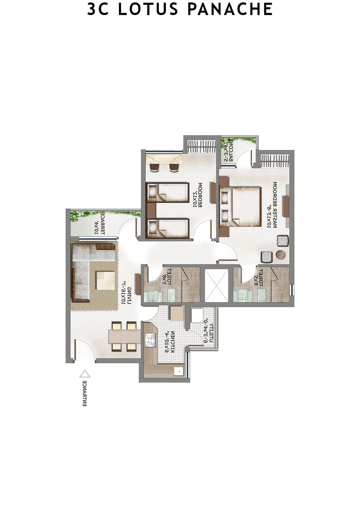 3C Lotus Panache Tower 5 Unit 6 Floor Plan