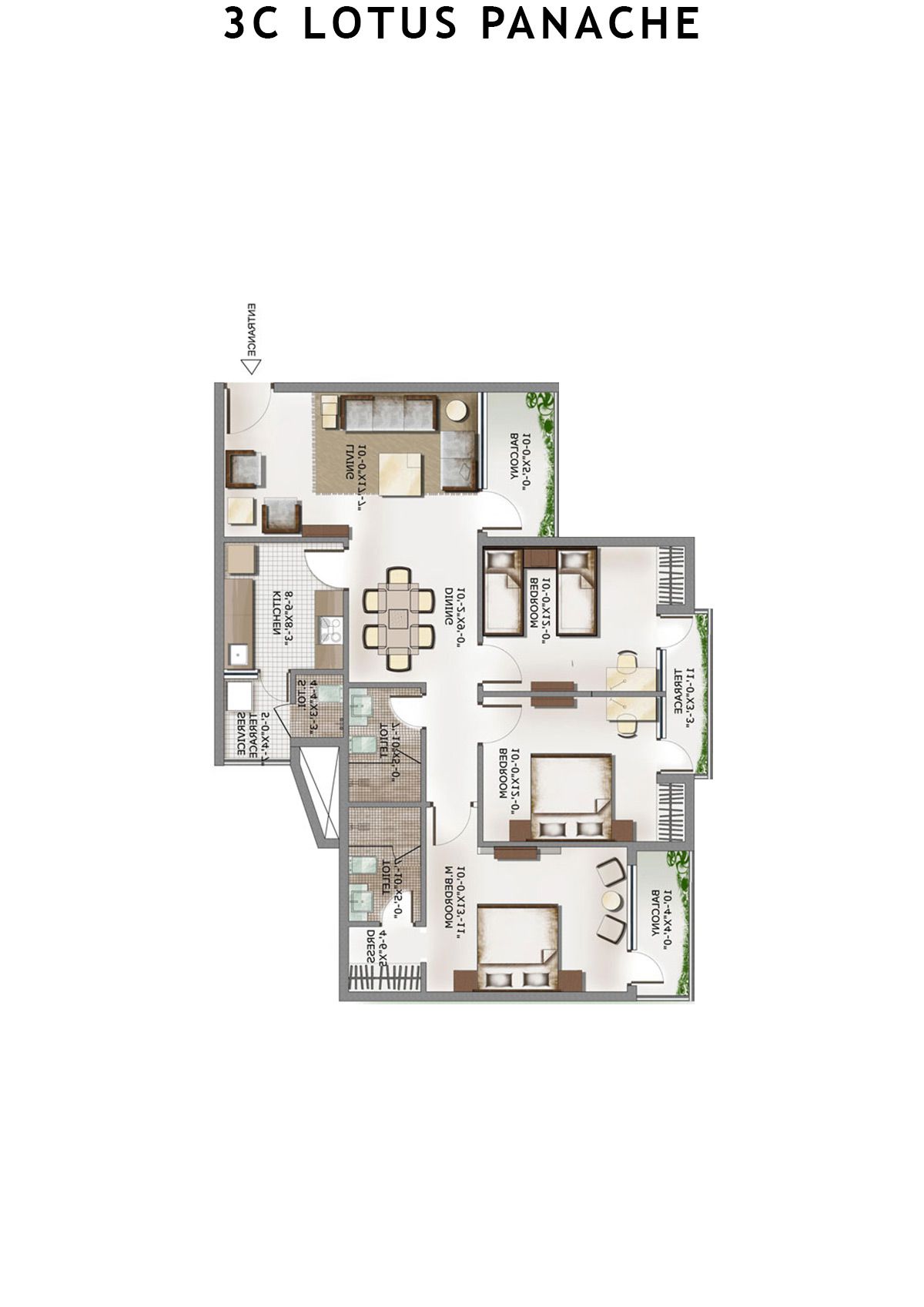 3C Lotus Panache Tower 25 Unit 5 Floor Plan
