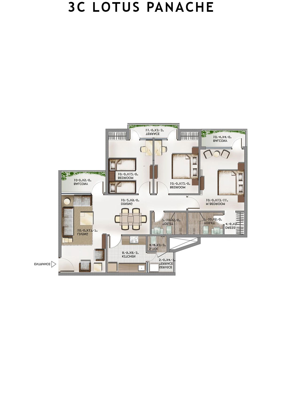 3C Lotus Panache Tower 9 Unit 5 Floor Plan