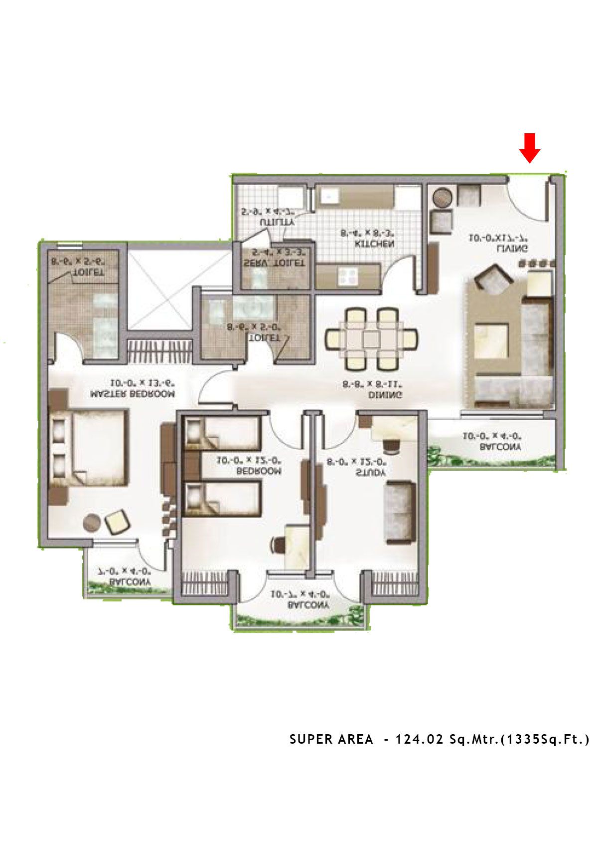 3C Lotus Zing Tower 12A Unit 2 Floor Plan