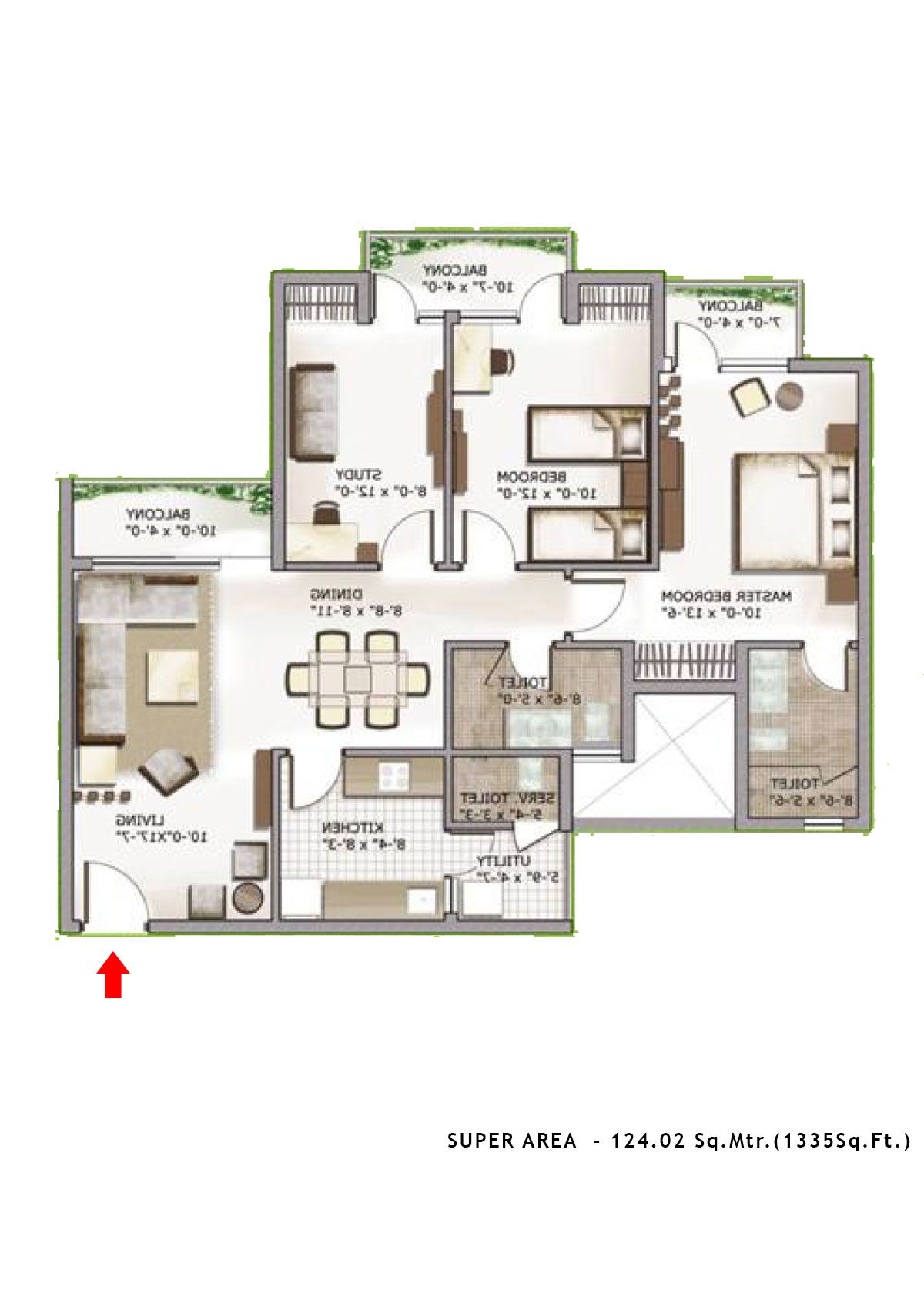 3C Lotus Zing Tower 12A Unit 5 Floor Plan