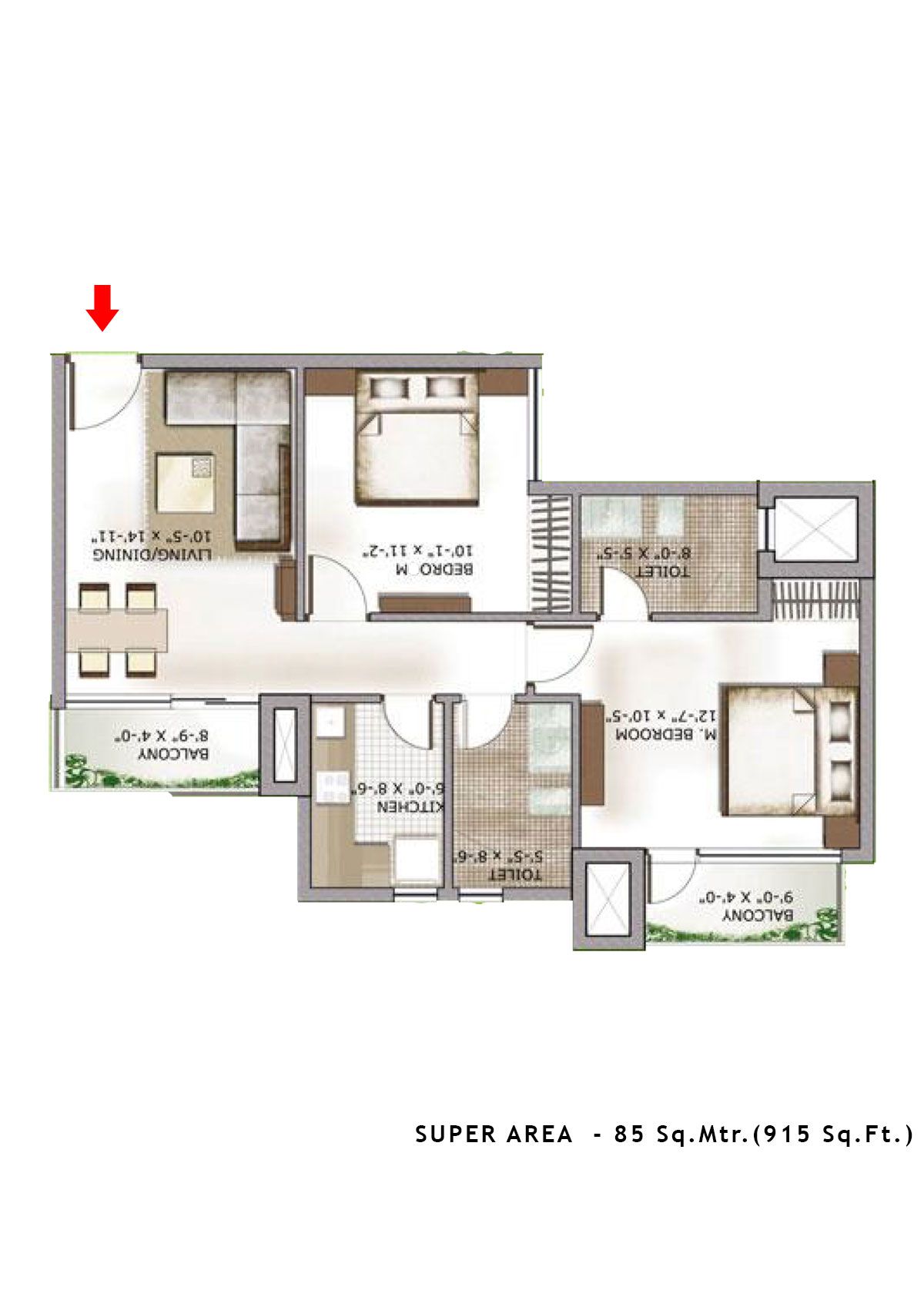 3C Lotus Zing Tower 16 Unit 1 Floor Plan