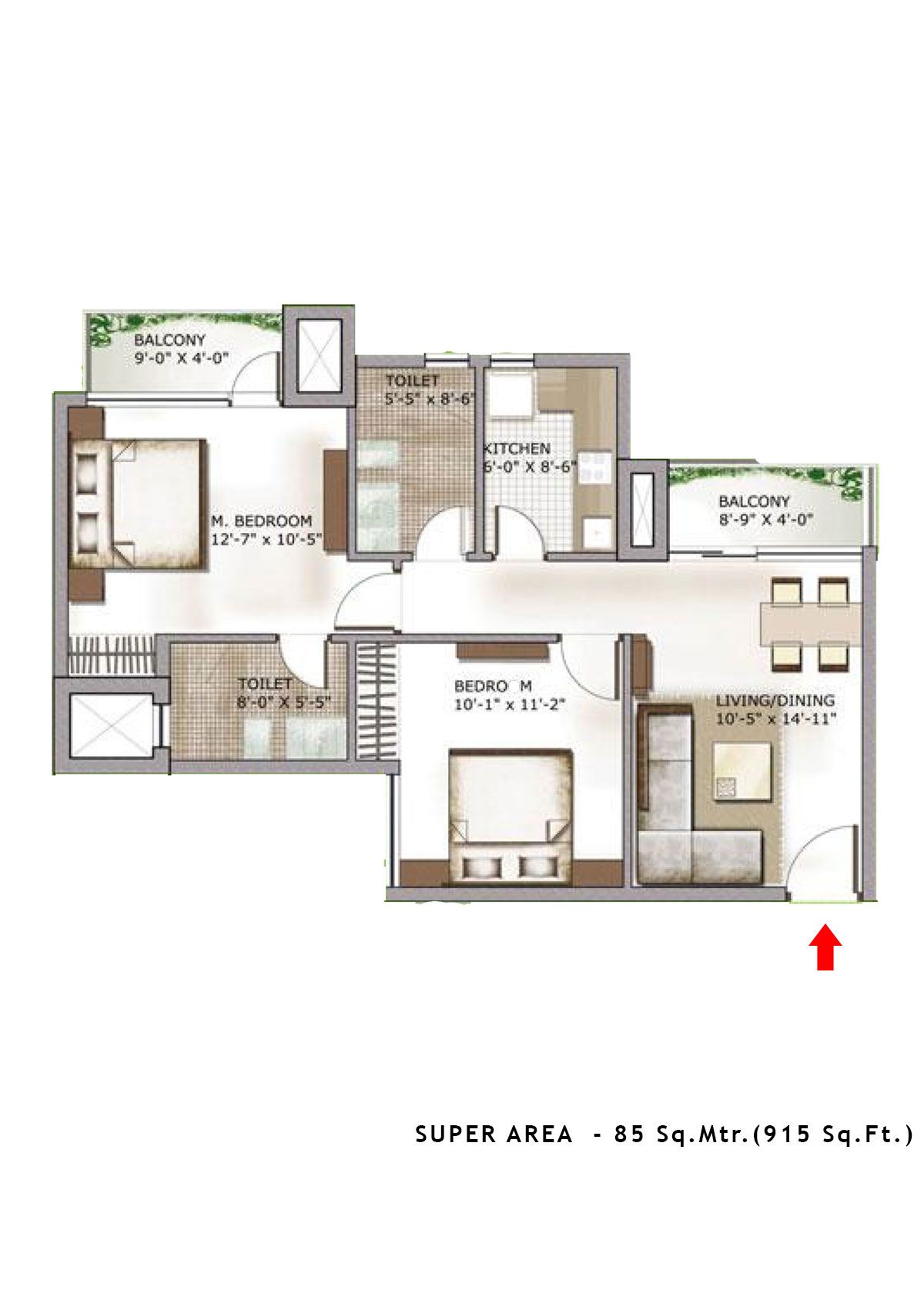 3C Lotus Zing Tower 16 Unit 4 Floor Plan