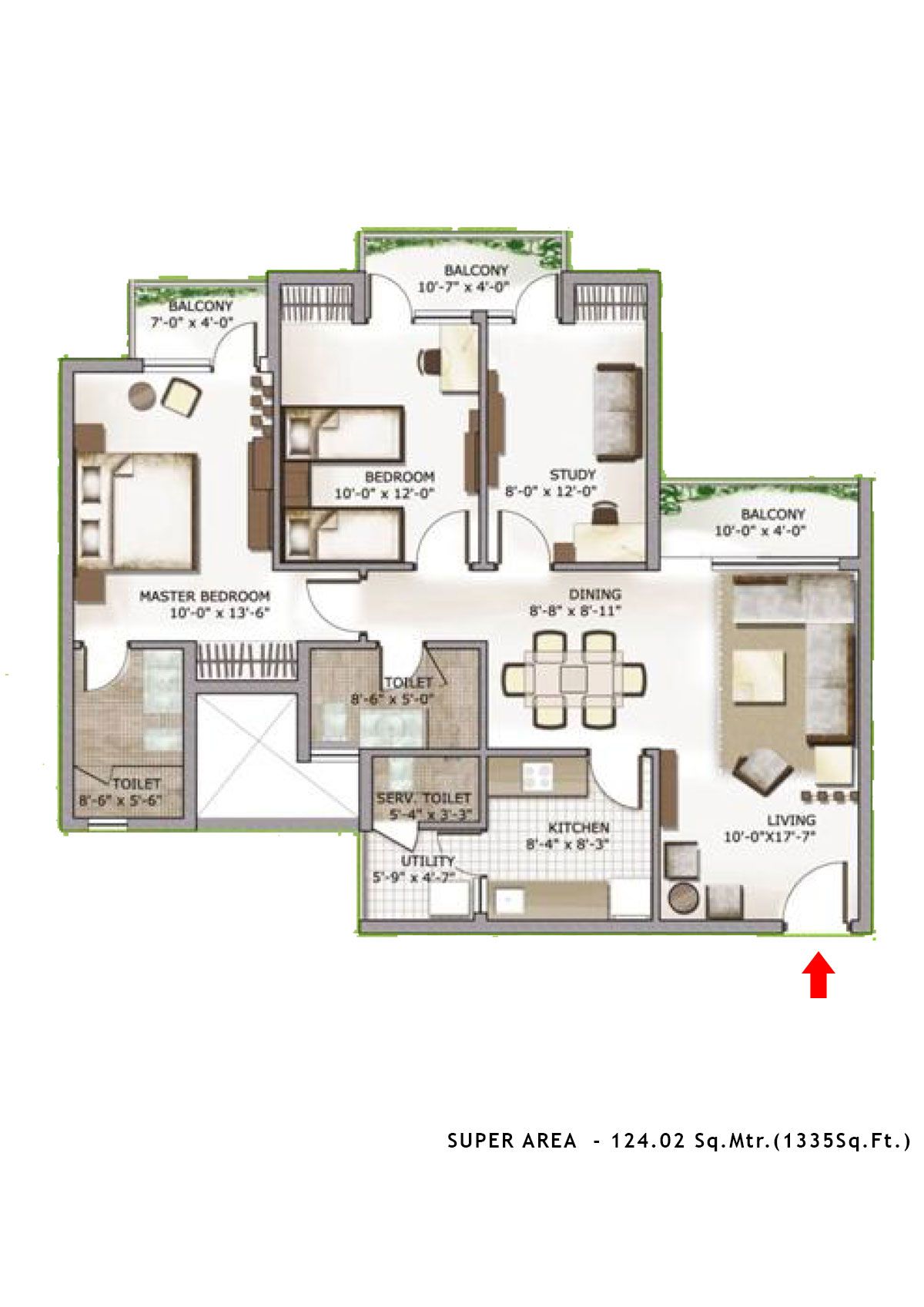 3C Lotus Zing Tower 2 Unit 1 Floor Plan