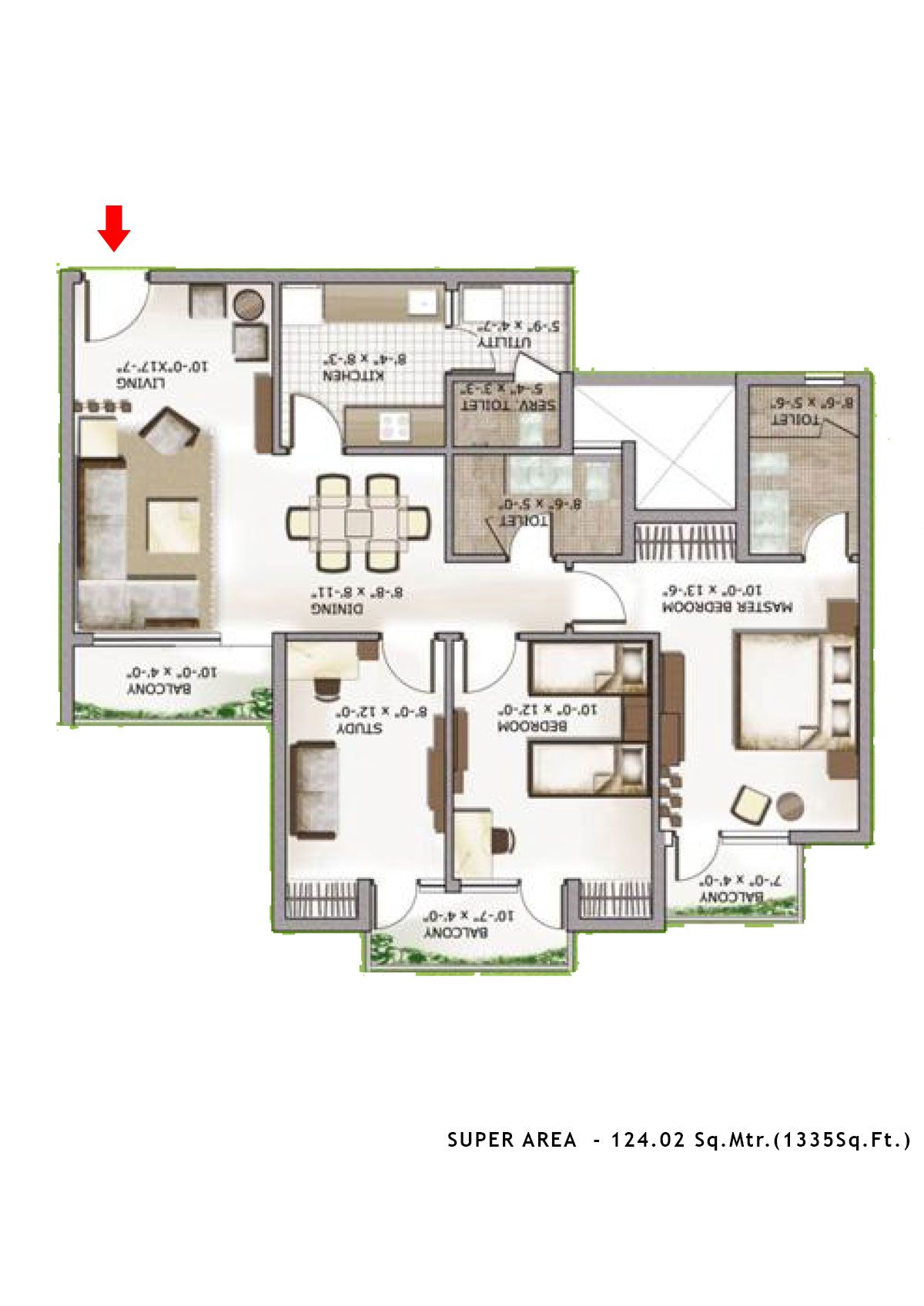 3C Lotus Zing Tower 2 Unit 5 Floor Plan