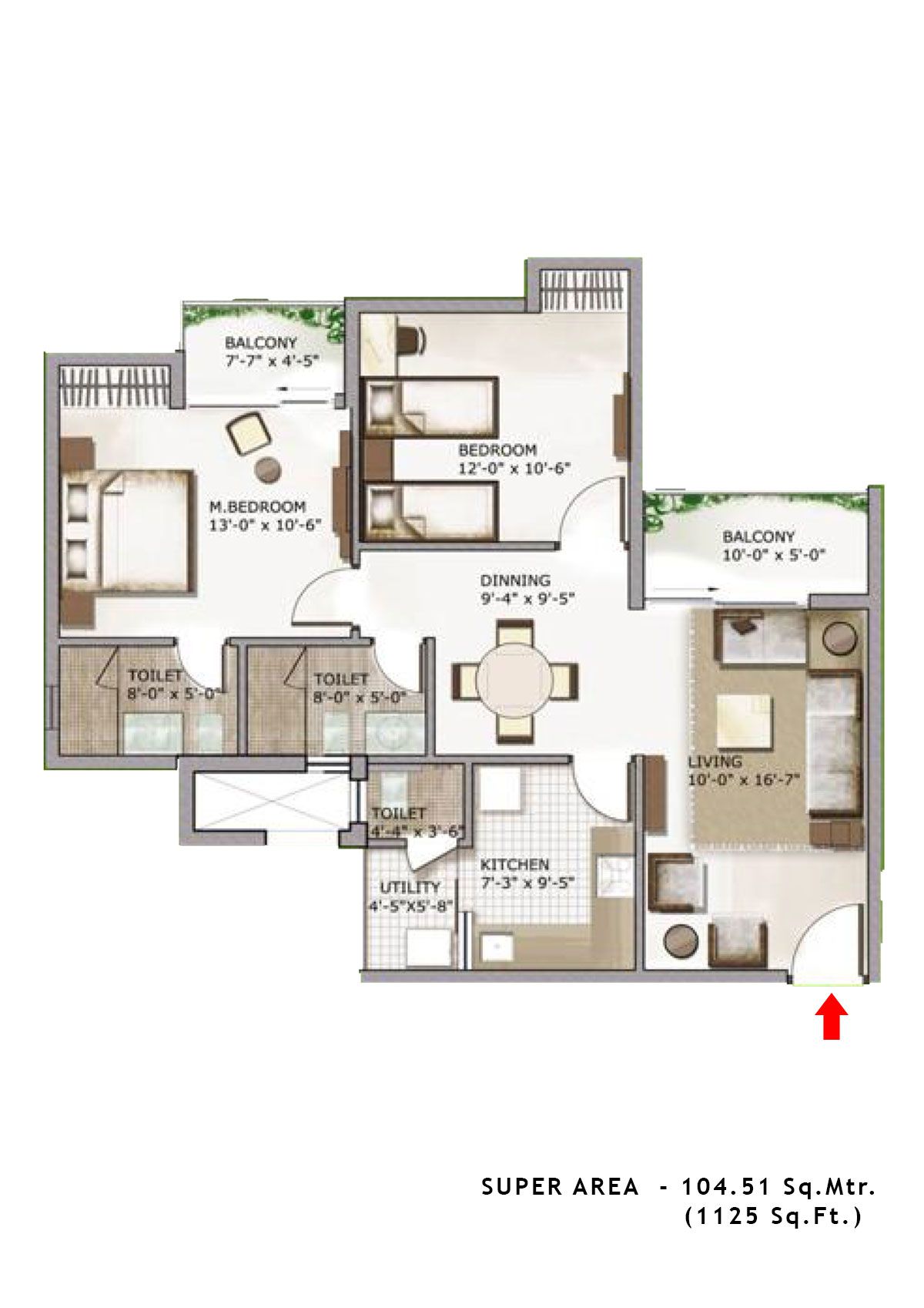 3C Lotus Zing Tower 6 Unit 1 Floor Plan