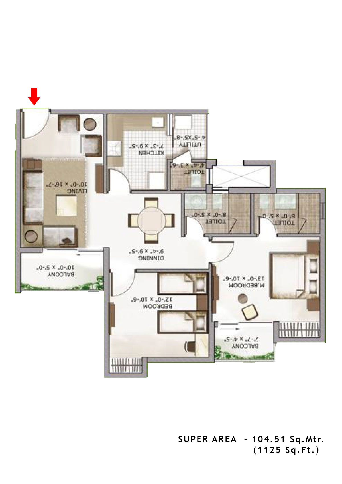 3C Lotus Zing Tower 7 Unit 4 Floor Plan