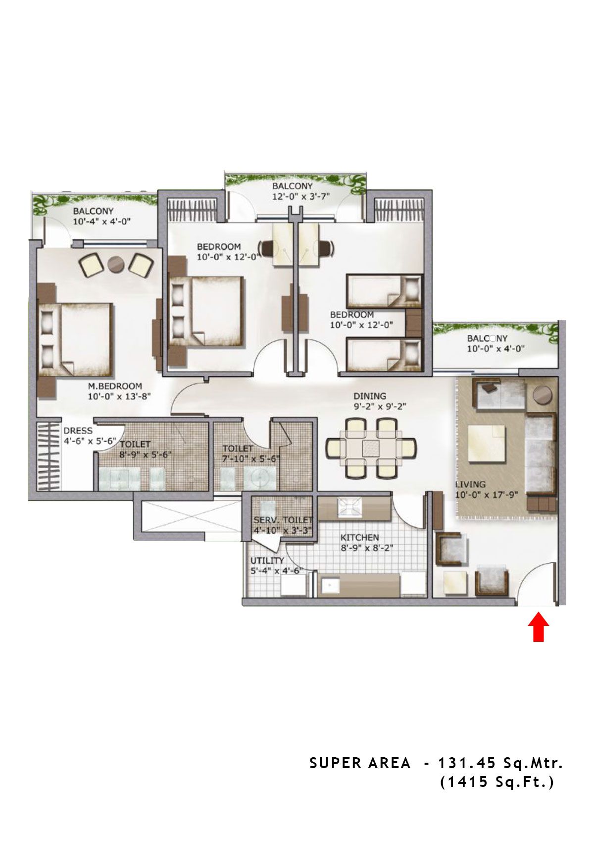 3C Lotus Zing Tower 1 Unit 1 Floor Plan