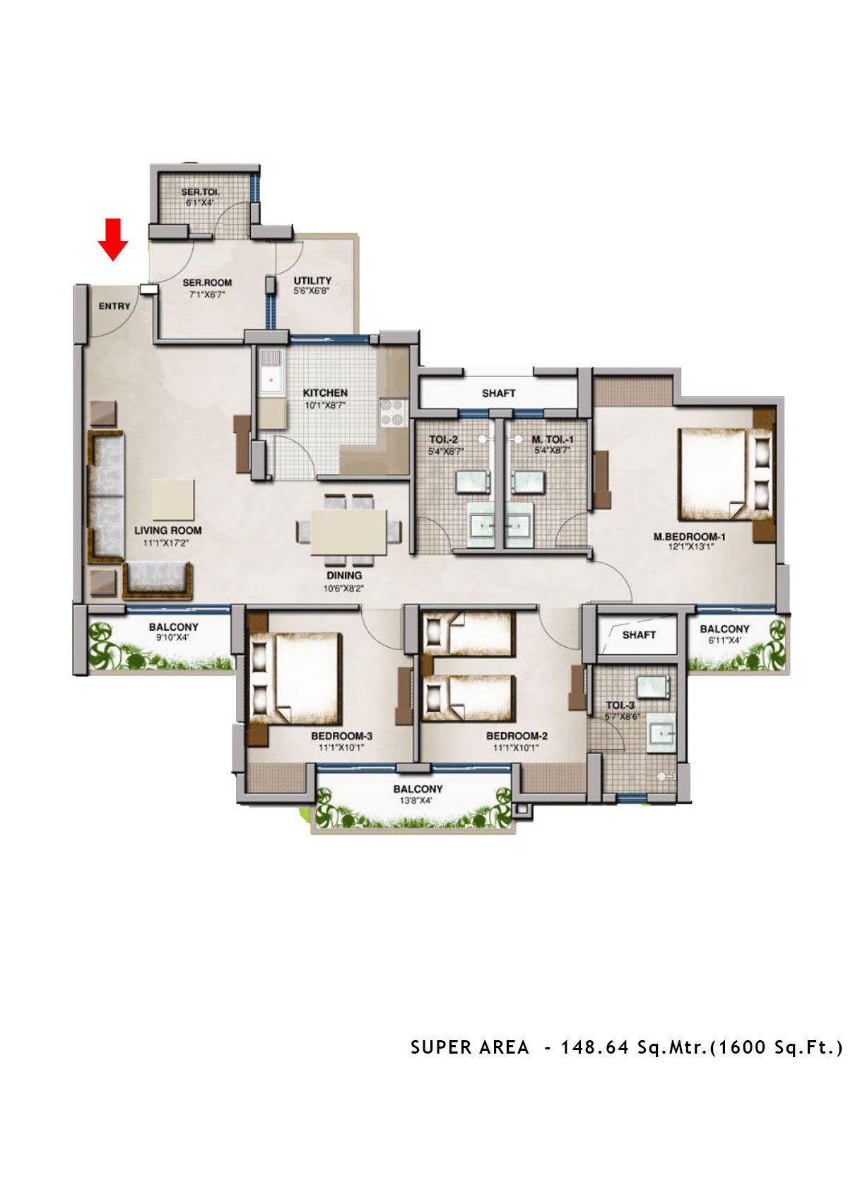 3C Lotus Zing Tower 11 Unit 1 Floor Plan