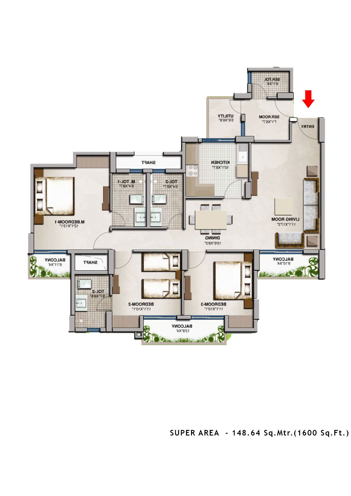 3C Lotus Zing Tower 11 Unit 3 Floor Plan