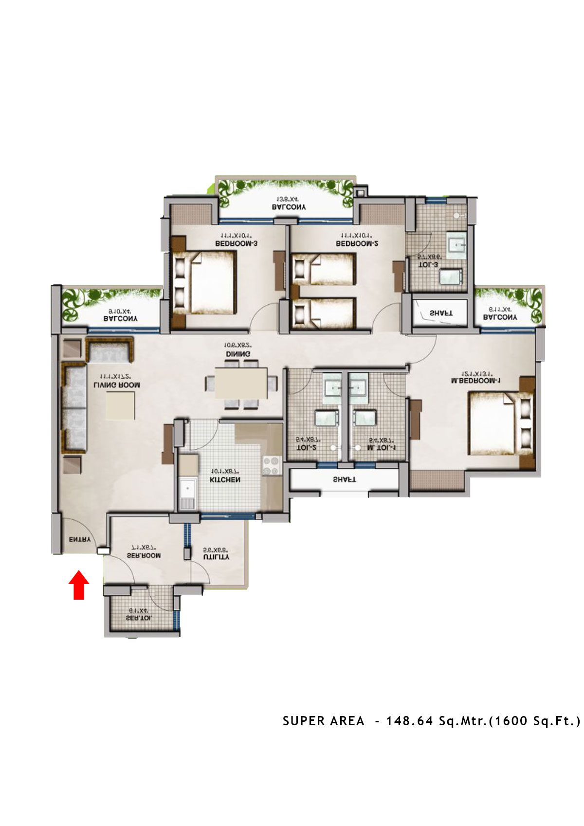 3C Lotus Zing Tower 11 Unit 6 Floor Plan