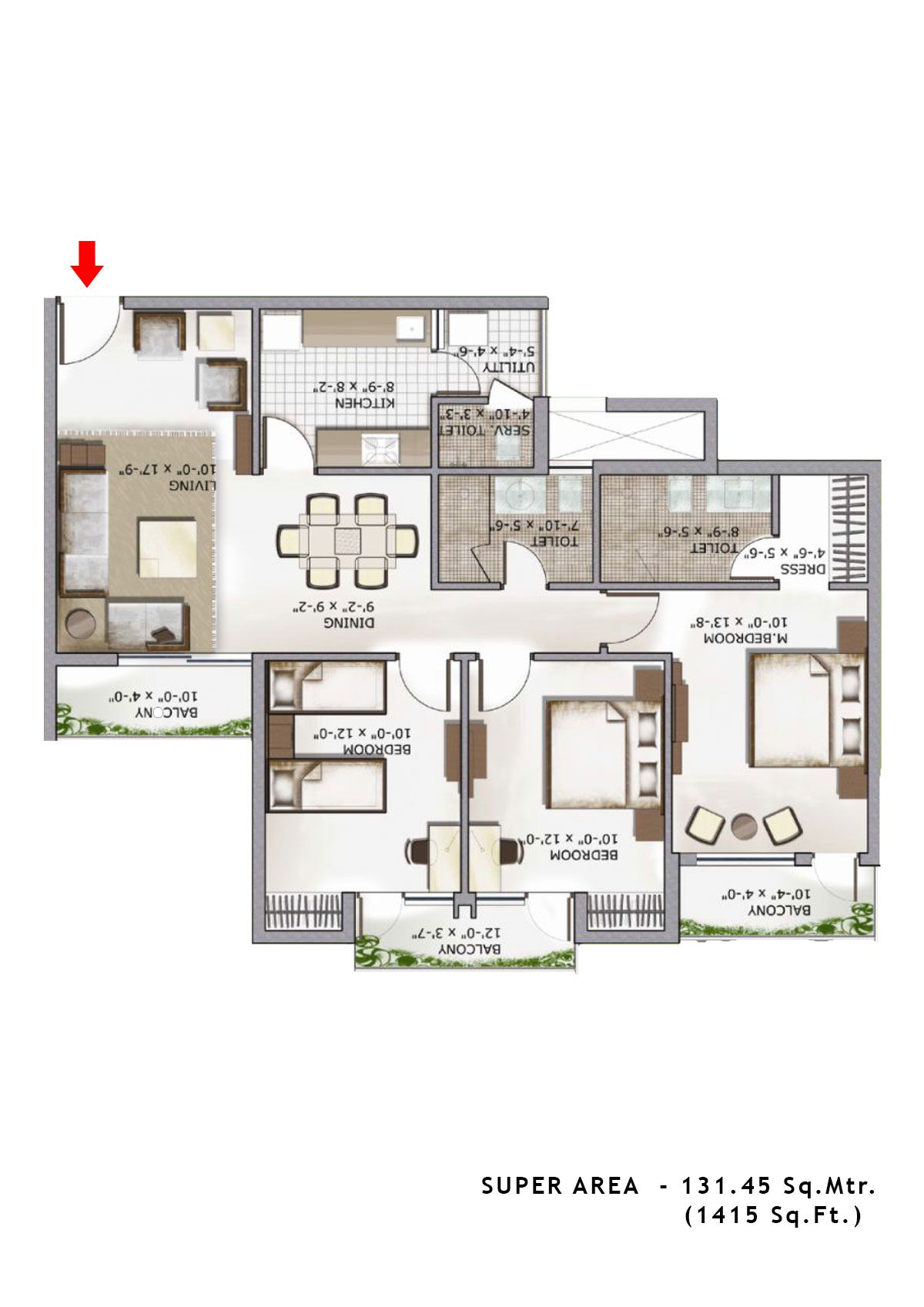 3C Lotus Zing Tower 4 Unit 4 Floor Plan