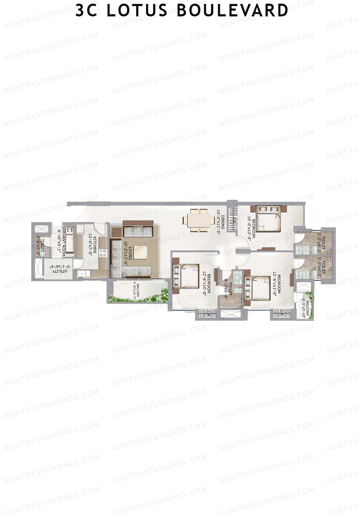 3C Lotus Boulevard Tower 10 Unit 2 Floor Plan