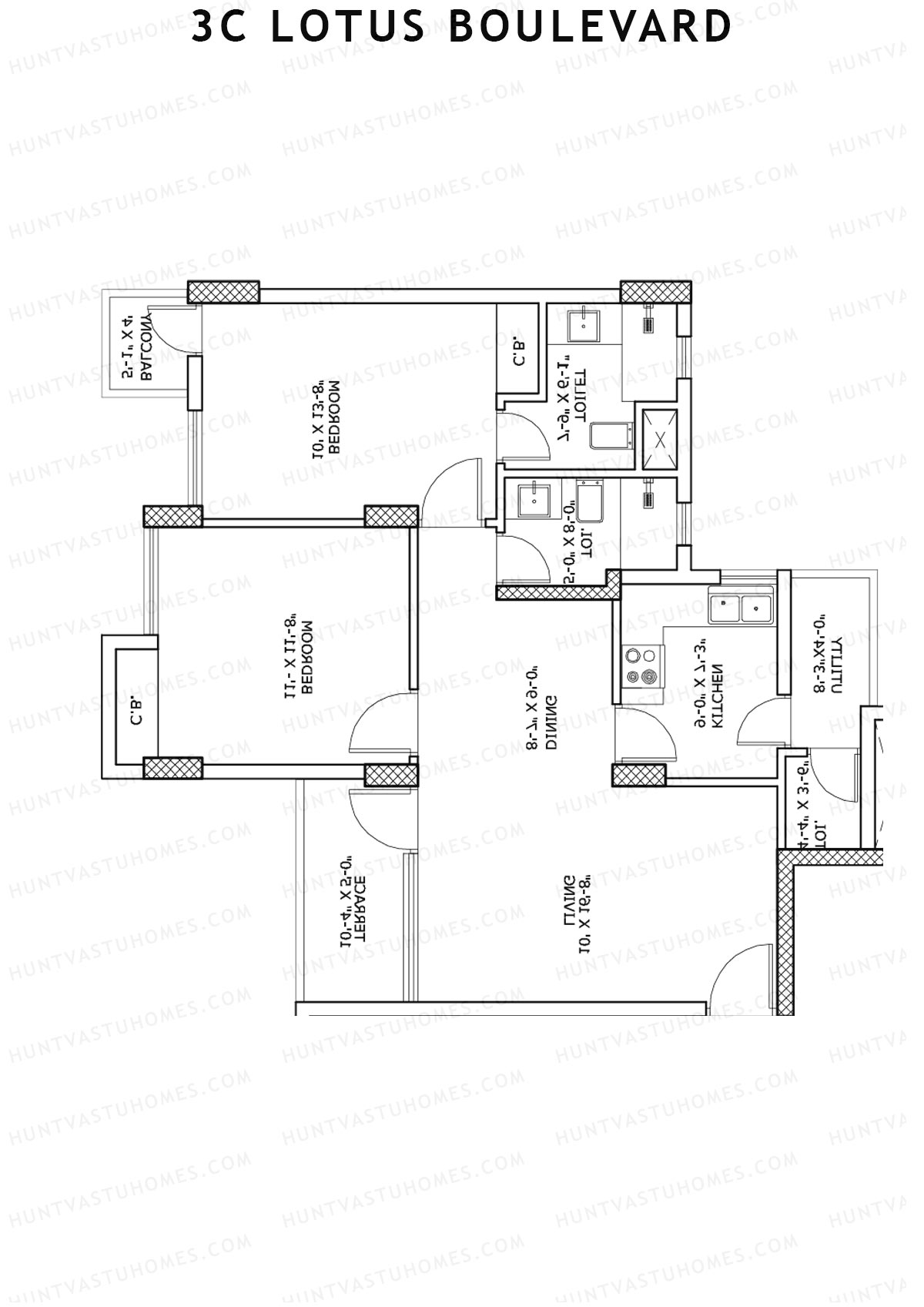 3C Lotus Boulevard Tower 14 Unit 4 Floor Plan