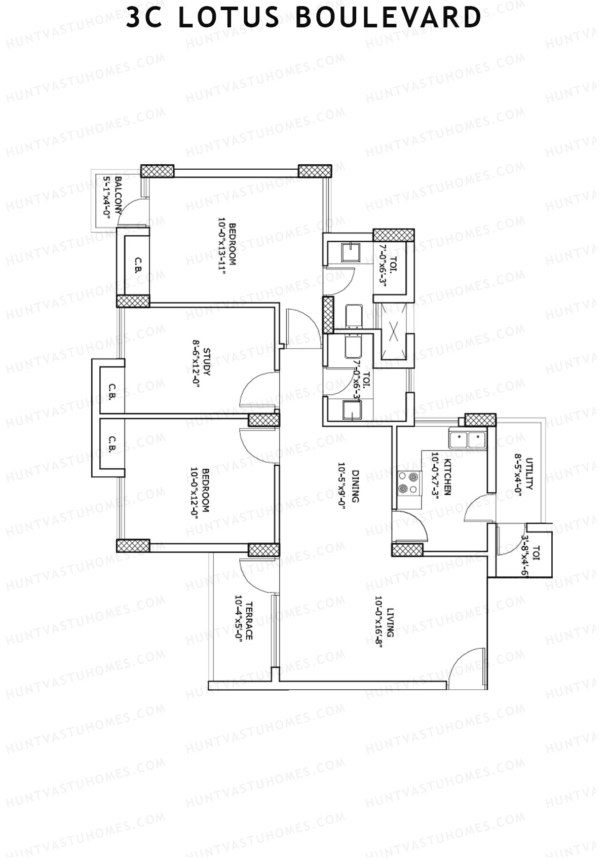 3C Lotus Boulevard Tower 15 Unit 4 Floor Plan