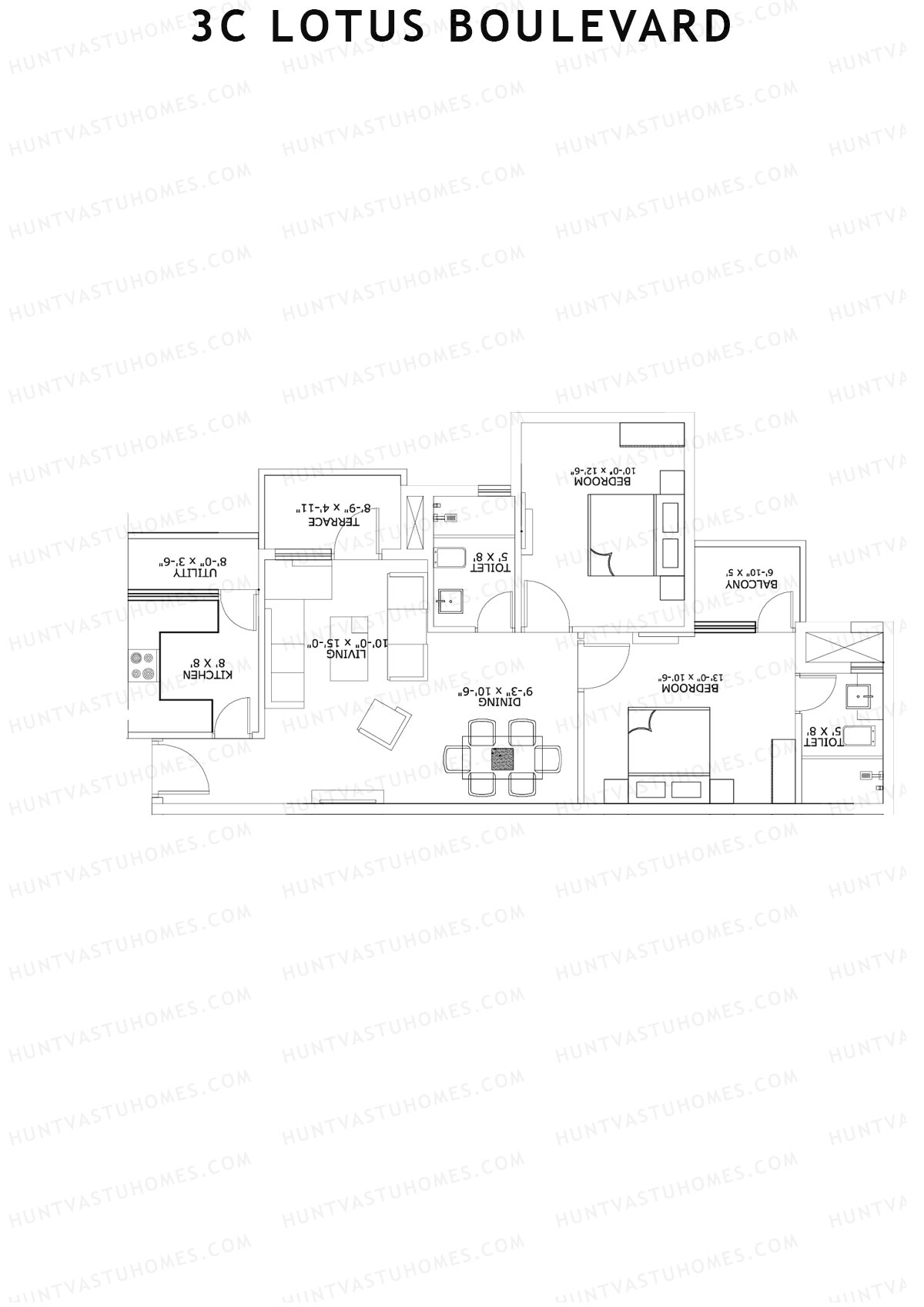 3C Lotus Boulevard Tower 22 Unit 7 Floor Plan