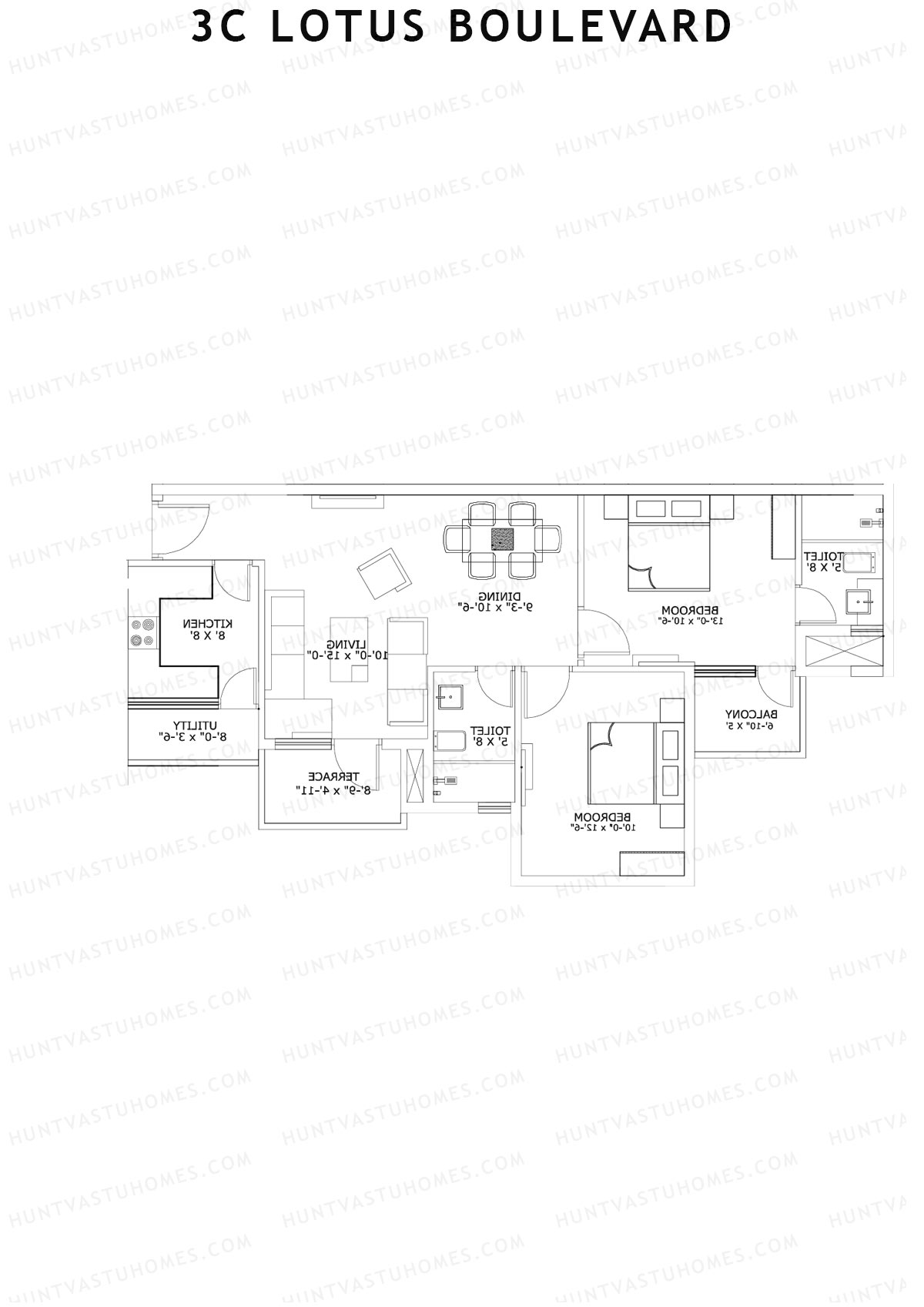 3C Lotus Boulevard Tower 22 Unit 8 Floor Plan