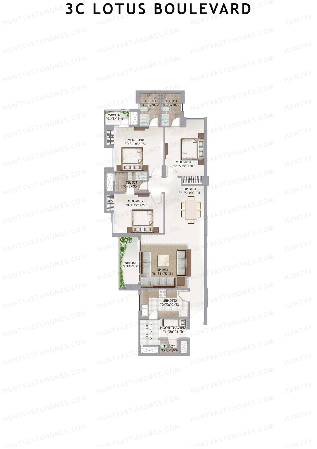 3C Lotus Boulevard Tower 24 Unit 5 Floor Plan