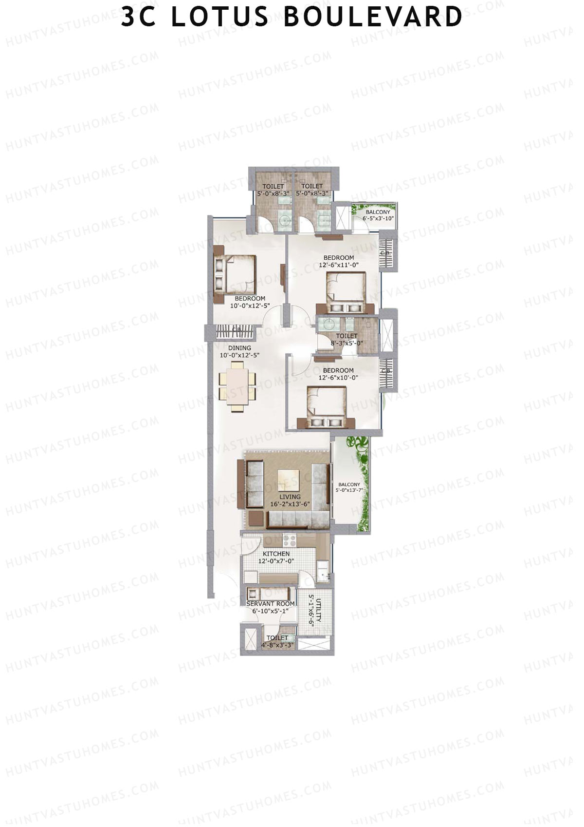 3C Lotus Boulevard Tower 24 Unit 6 Floor Plan