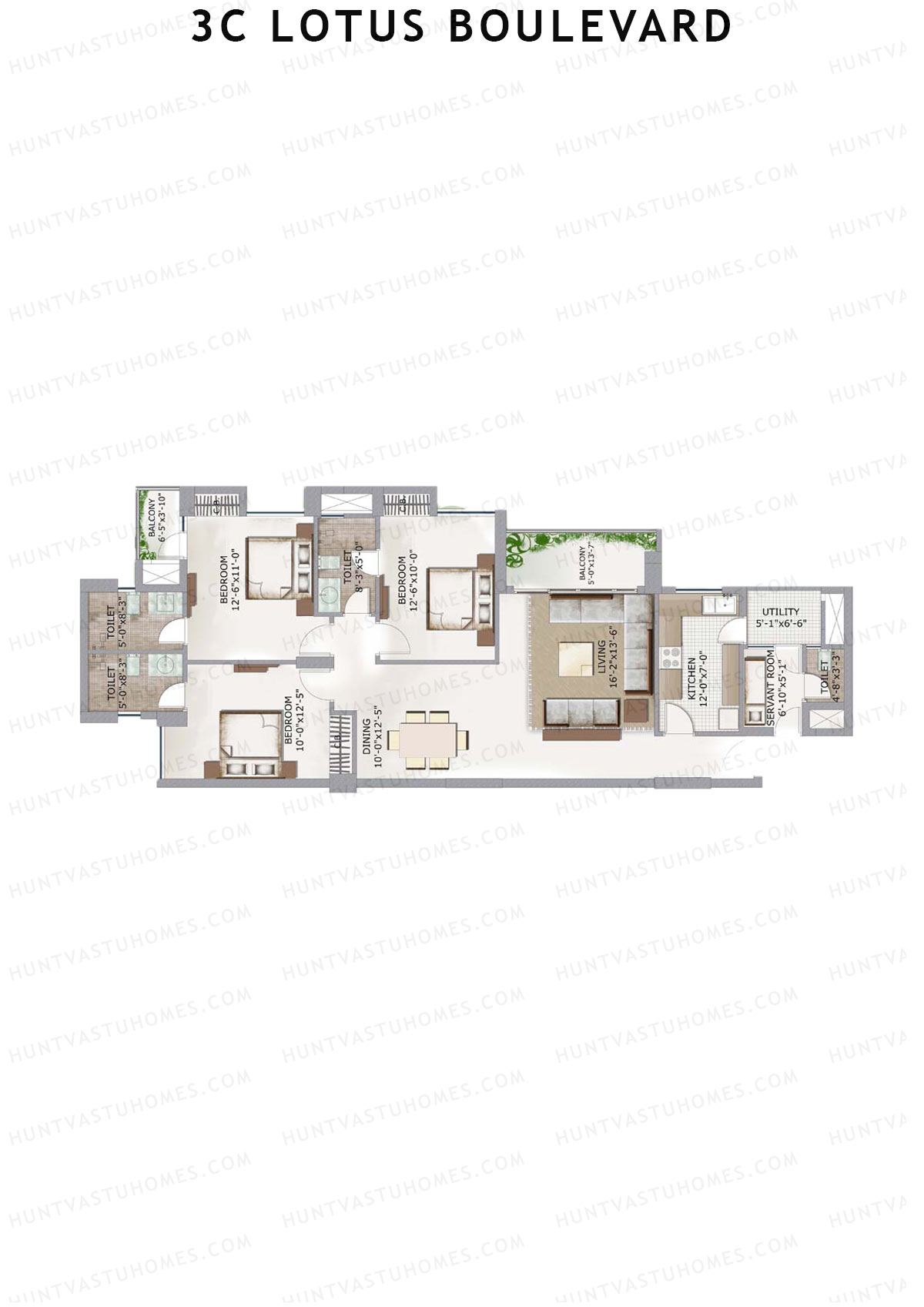 3C Lotus Boulevard Tower 28 Unit 3 Floor Plan