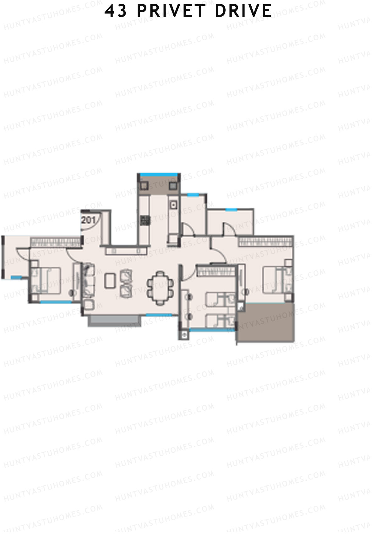 43 Privet Drive Tower A Unit 1 Floor Plan