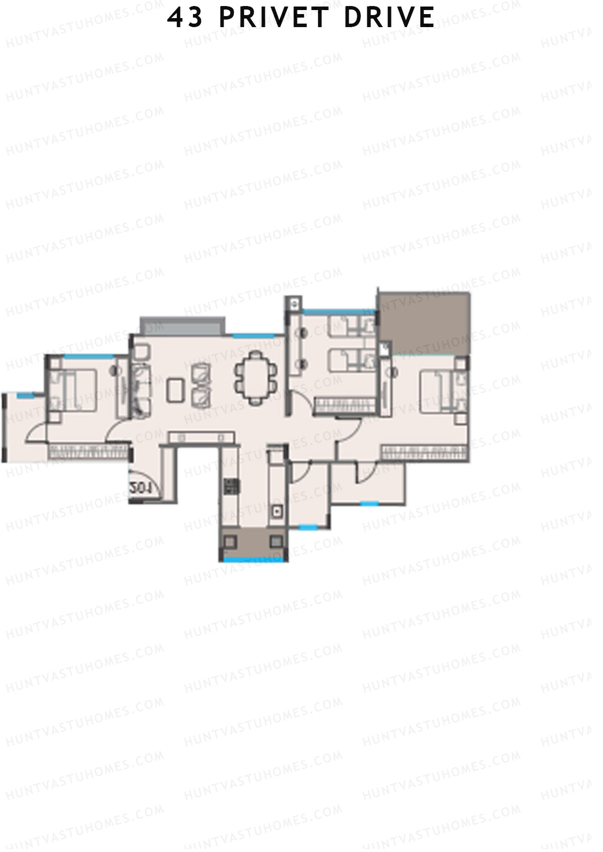 43 Privet Drive Tower A Unit 2 Floor Plan