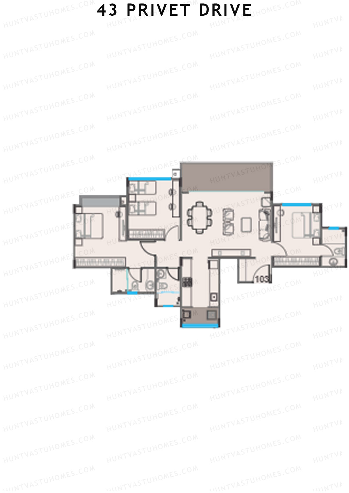 43 Privet Drive Tower A Unit 3 Floor Plan
