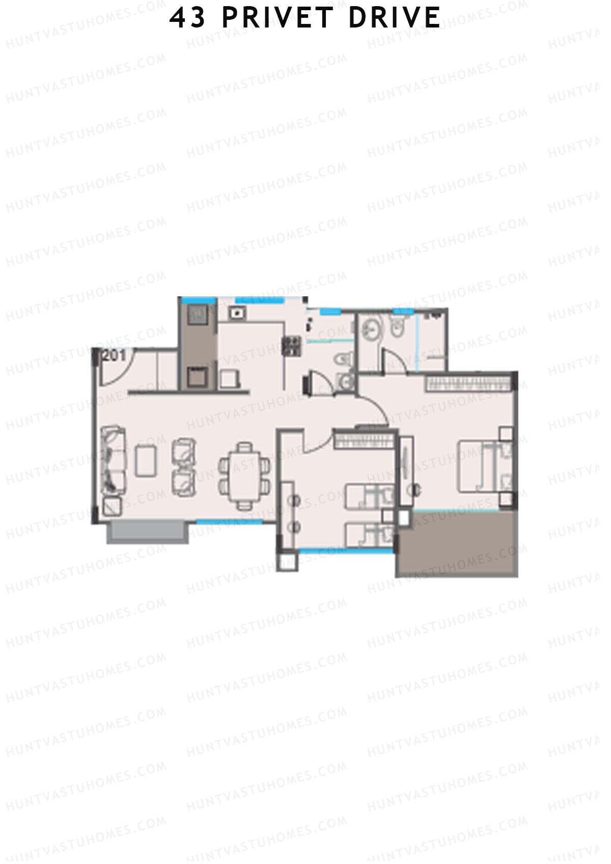 43 Privet Drive Tower B Unit 1 Floor Plan