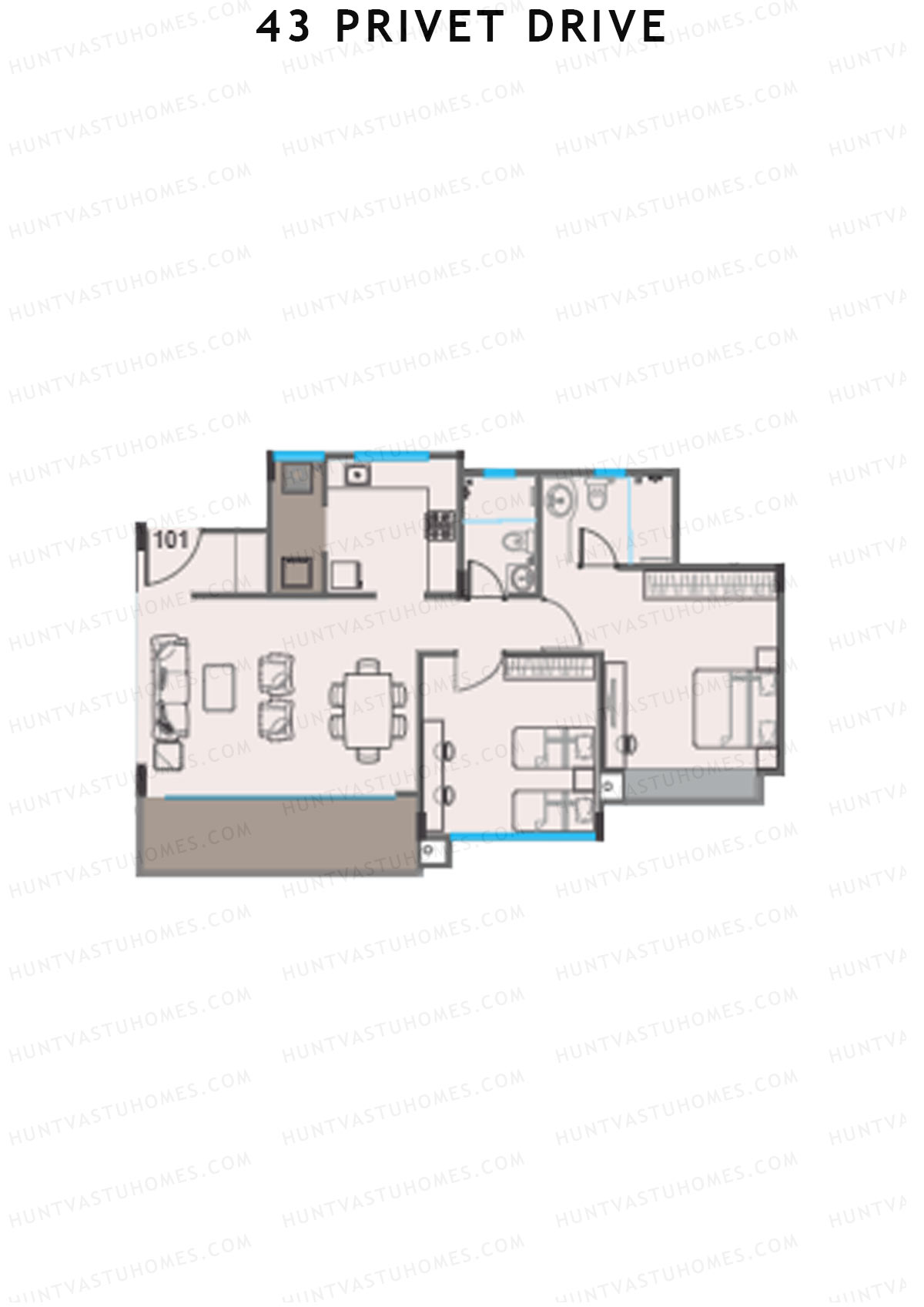 43 Privet Drive Tower B Unit 1 Floor Plan