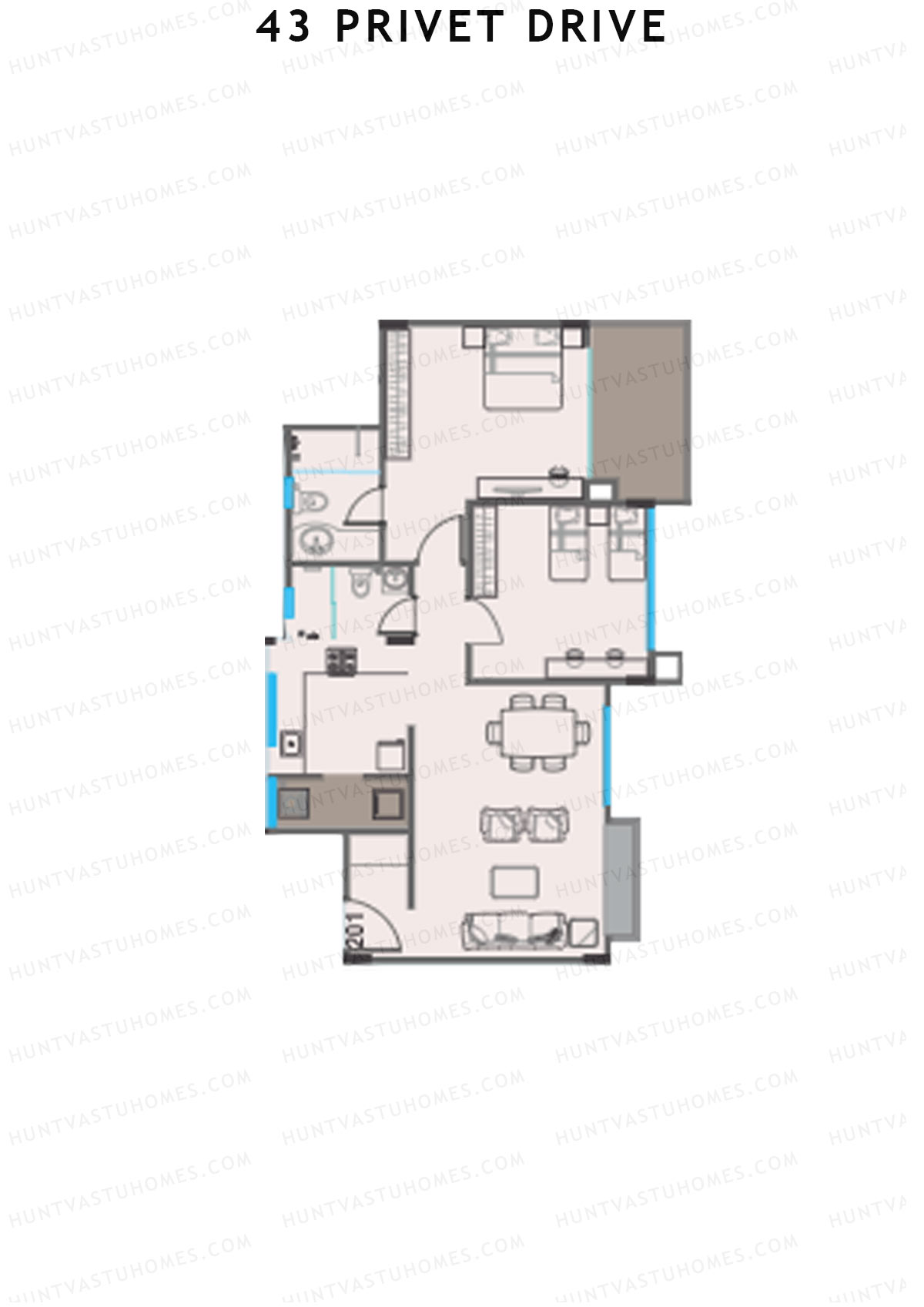 43 Privet Drive Tower B Unit 2 Floor Plan