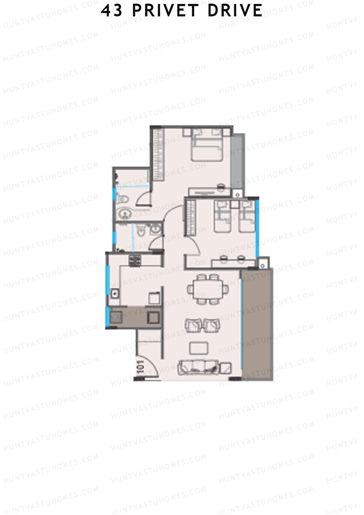 43 Privet Drive Tower B Unit 2 Floor Plan
