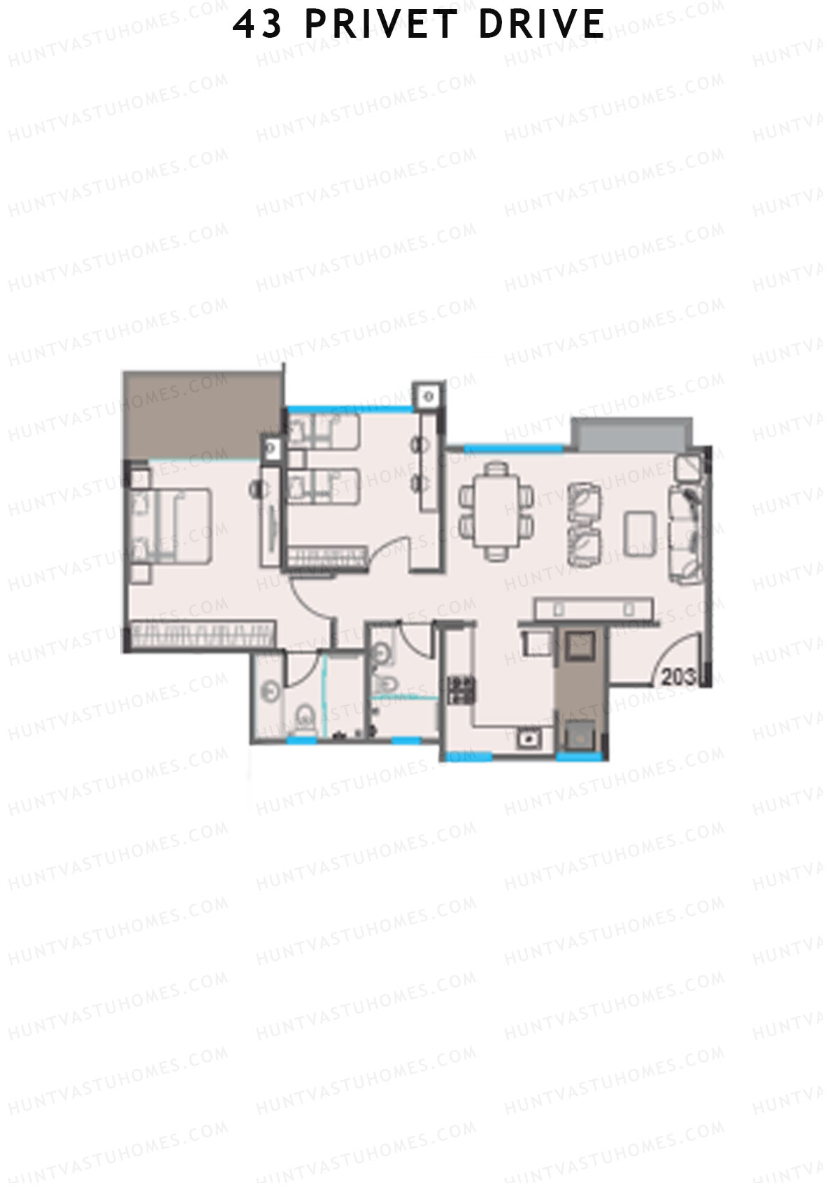 43 Privet Drive Tower B Unit 3 Floor Plan