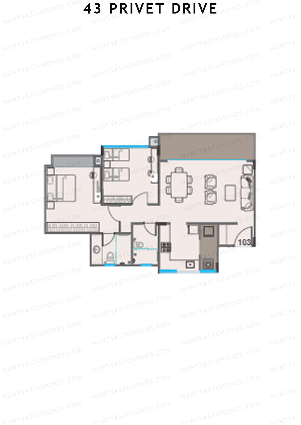 43 Privet Drive Tower B Unit 3 Floor Plan