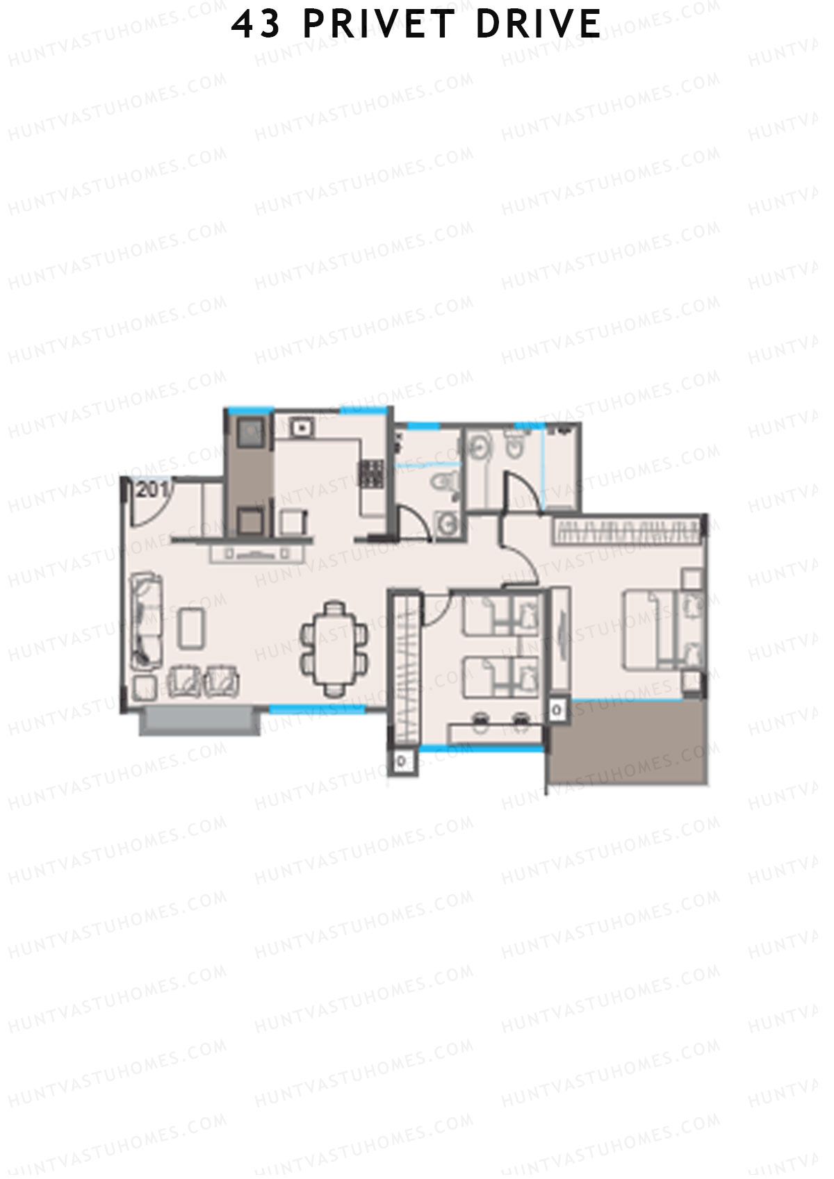 43 Privet Drive Tower C Unit 1 Floor Plan