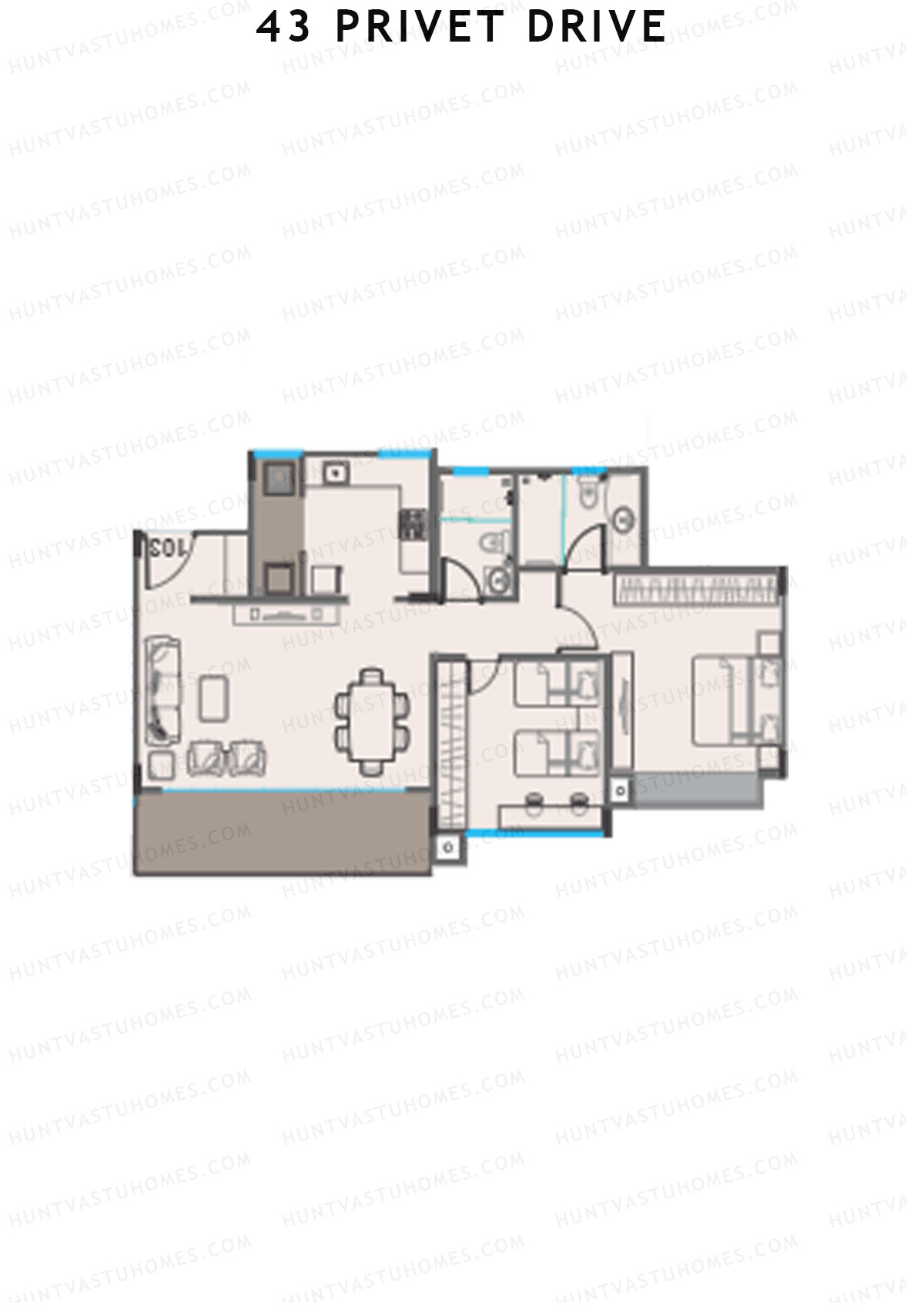 43 Privet Drive Tower C Unit 1 Floor Plan