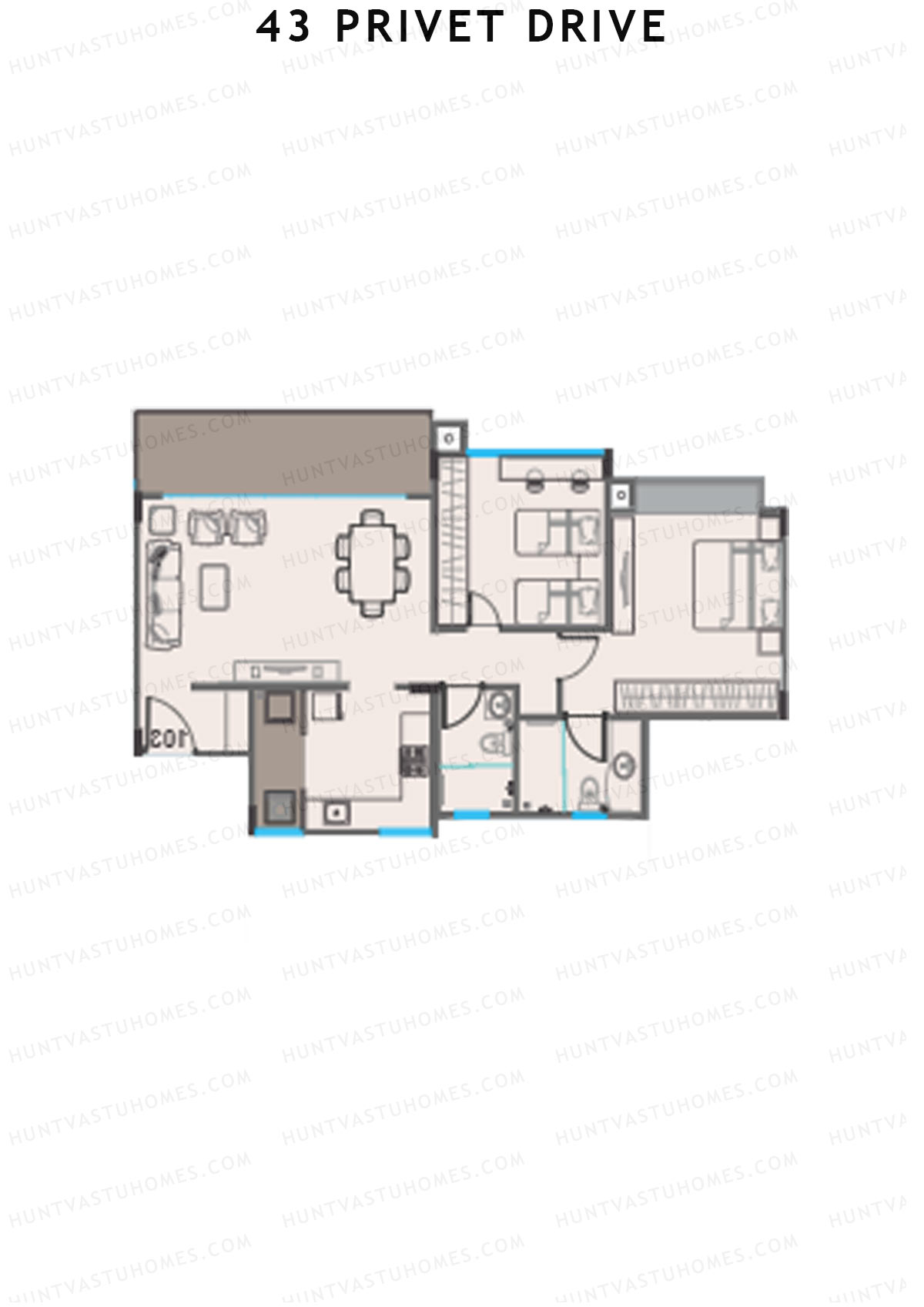 43 Privet Drive Tower C Unit 2 Floor Plan
