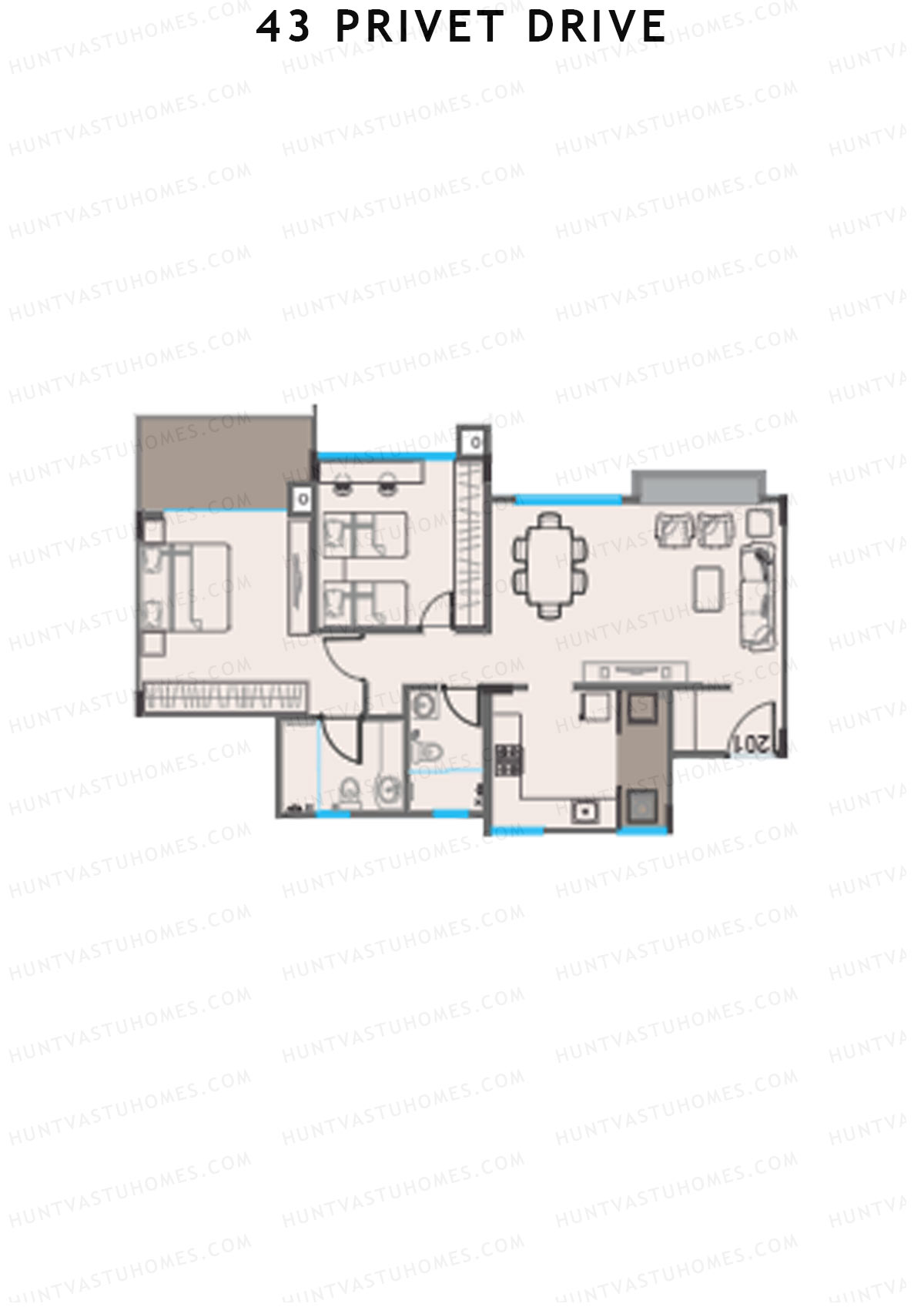 43 Privet Drive Tower C Unit 3 Floor Plan