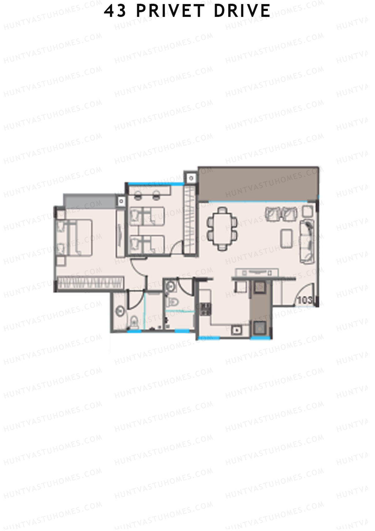 43 Privet Drive Tower C Unit 3 Floor Plan